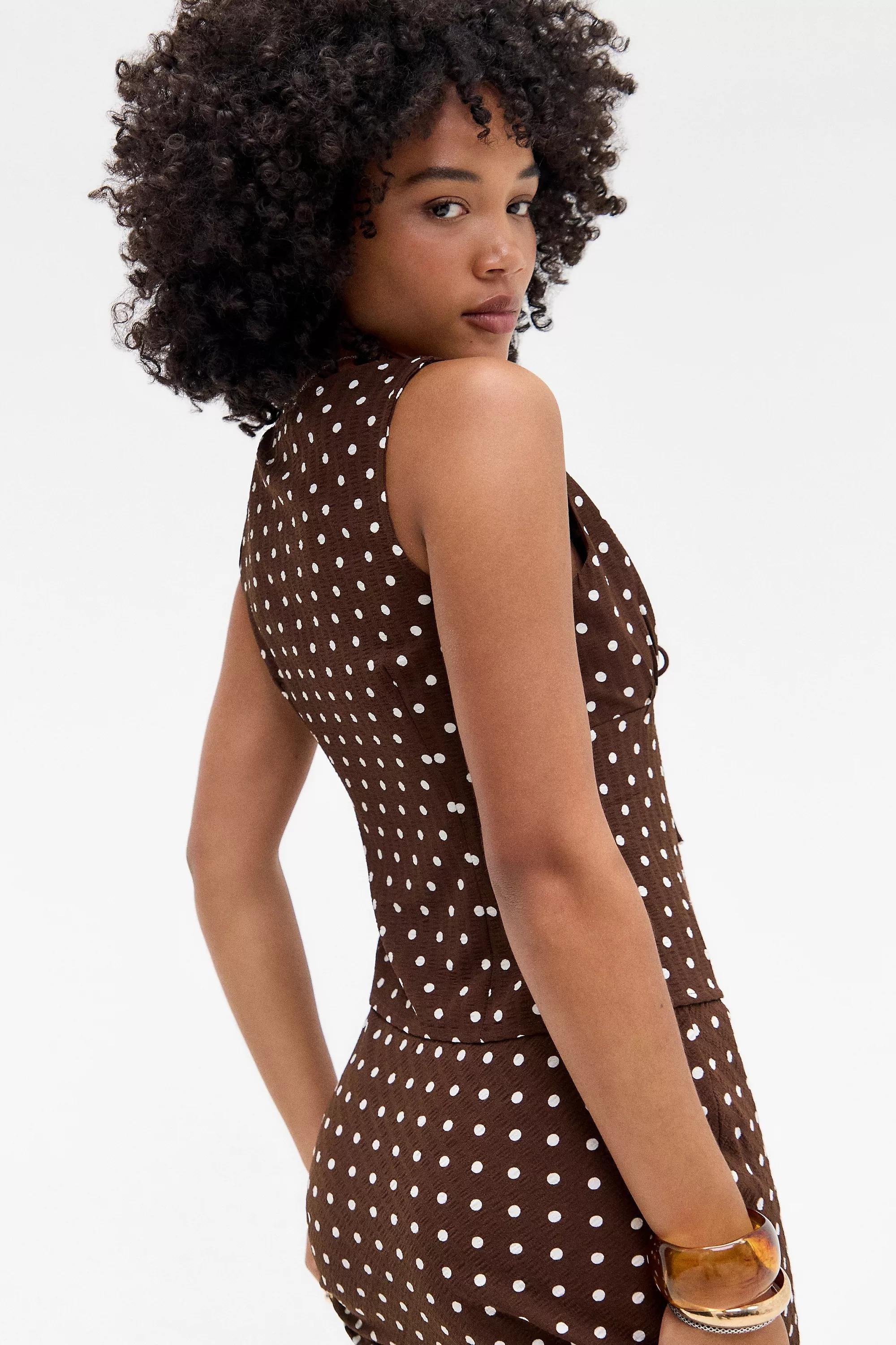 UO Chai Polka Dot Top, , large image number 3