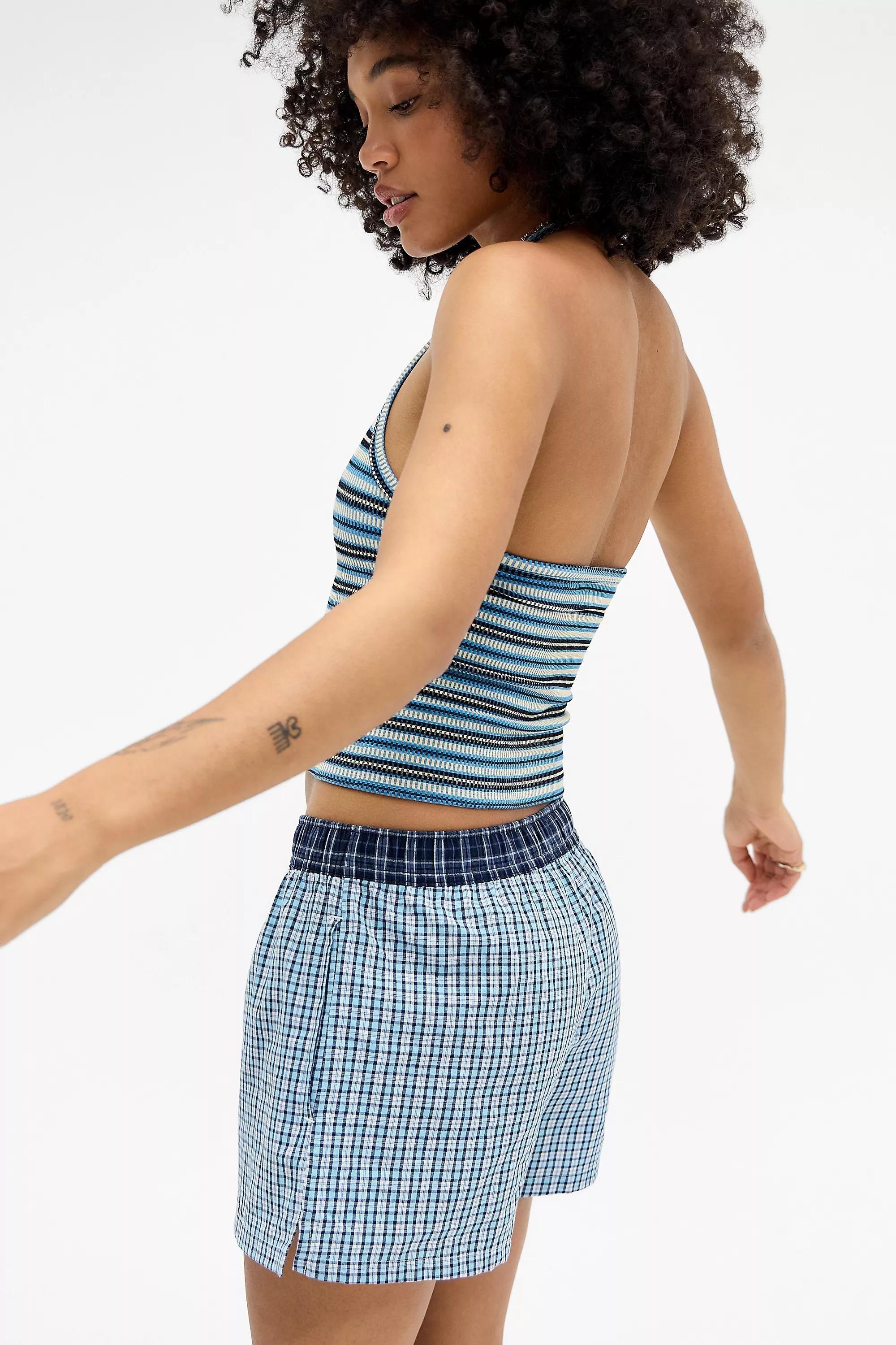 UO Andi Stripe Crop Top, BLUE, large image number 3