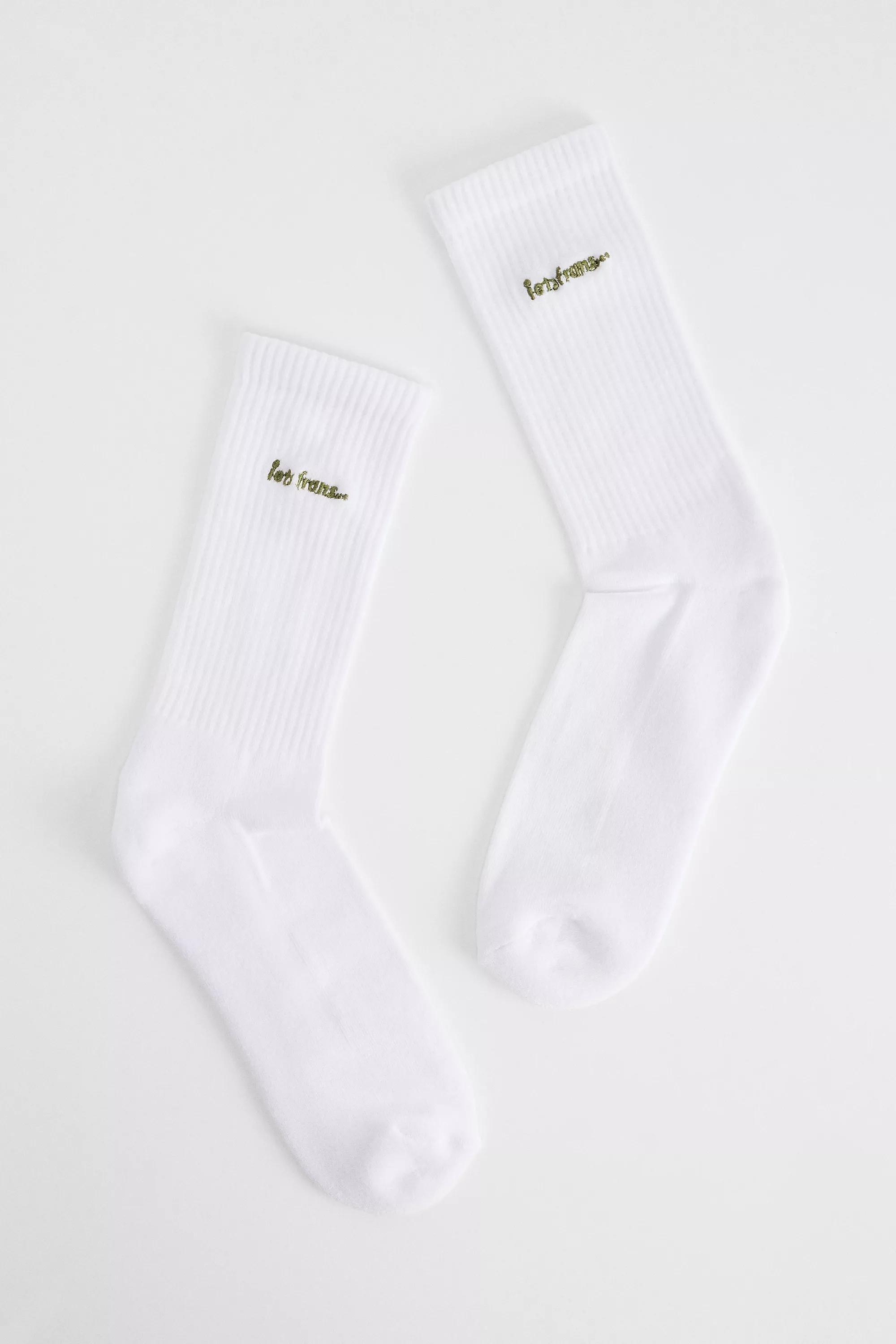 White Iets Frans... Embroidered Socks, WHT, large image number 0