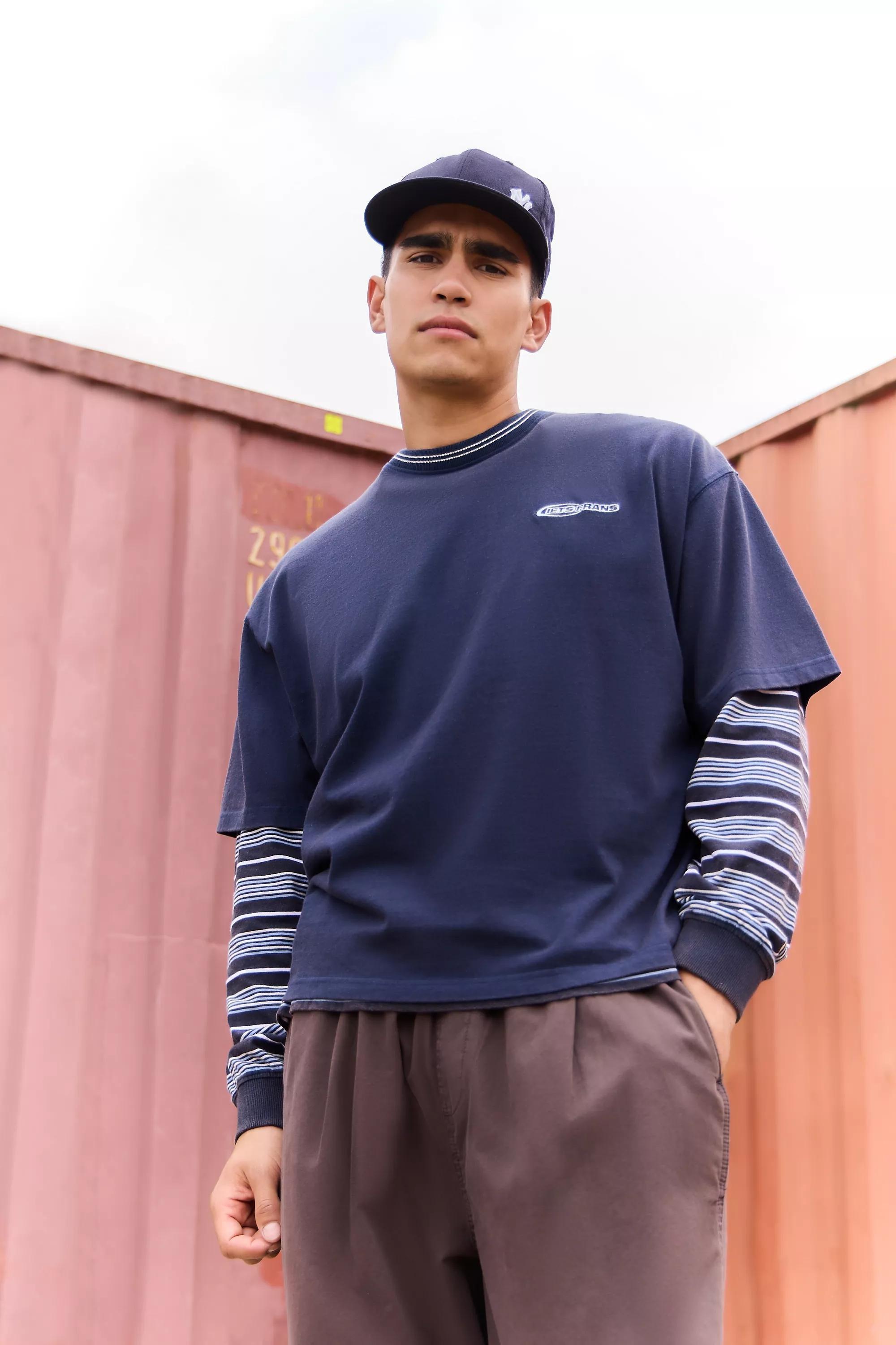 Navy Iets Frans... Sporty Crew Neck Plain T-Shirt, , large image number 0