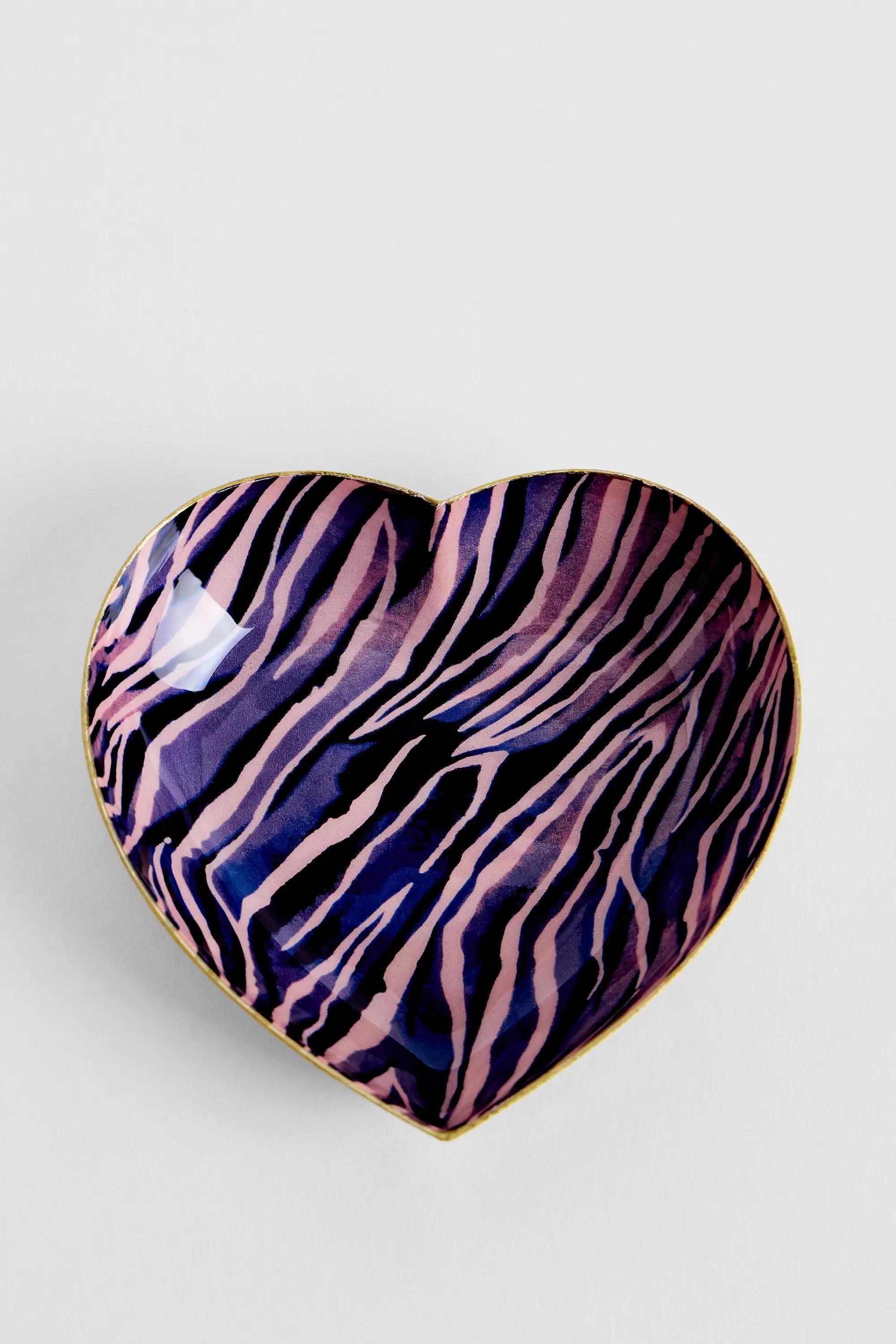 Multicolour Ziggy Tonal Zebra Trinket Dish, ASSORT, medium