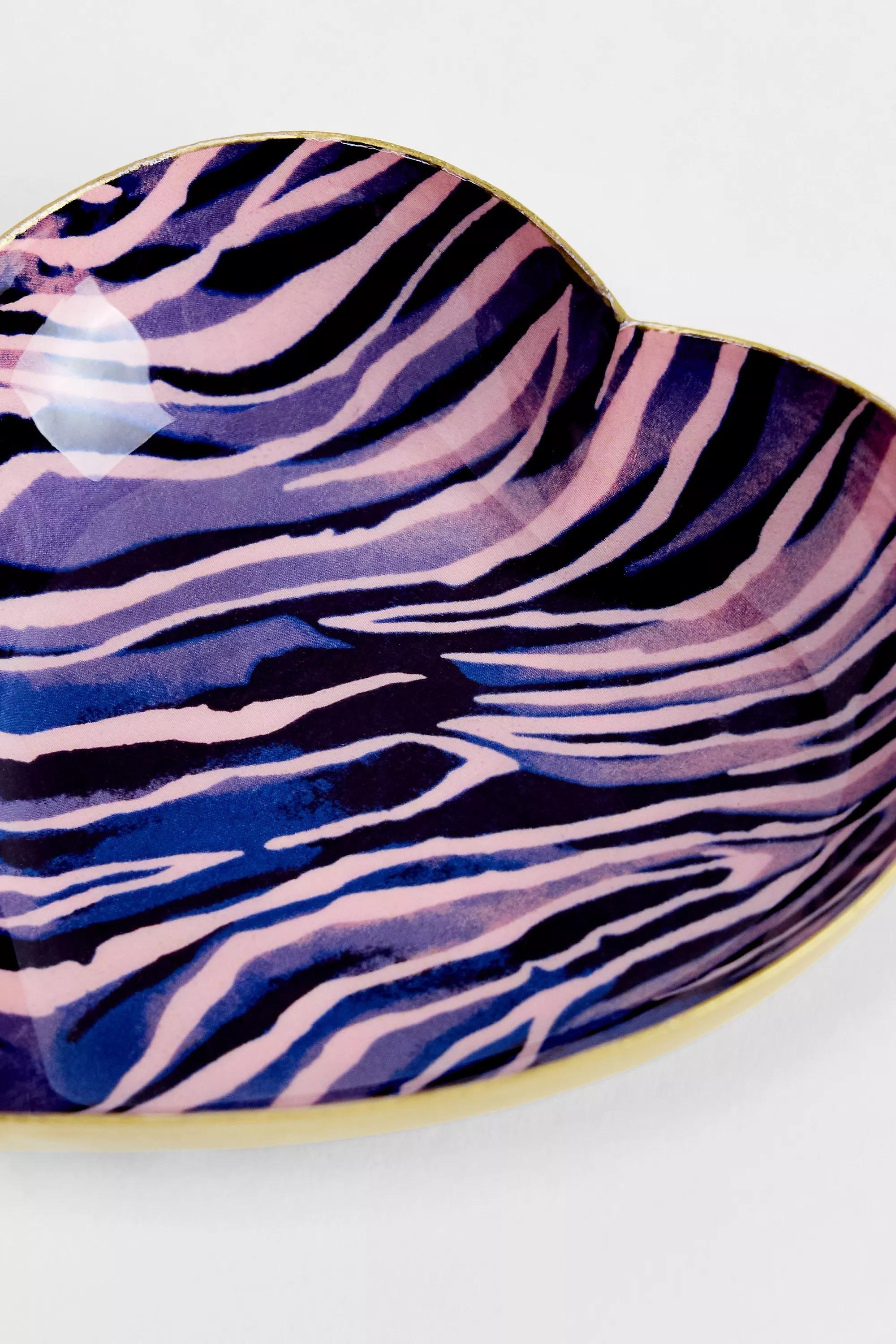 Multicolour Ziggy Tonal Zebra Trinket Dish, ASSORT, medium