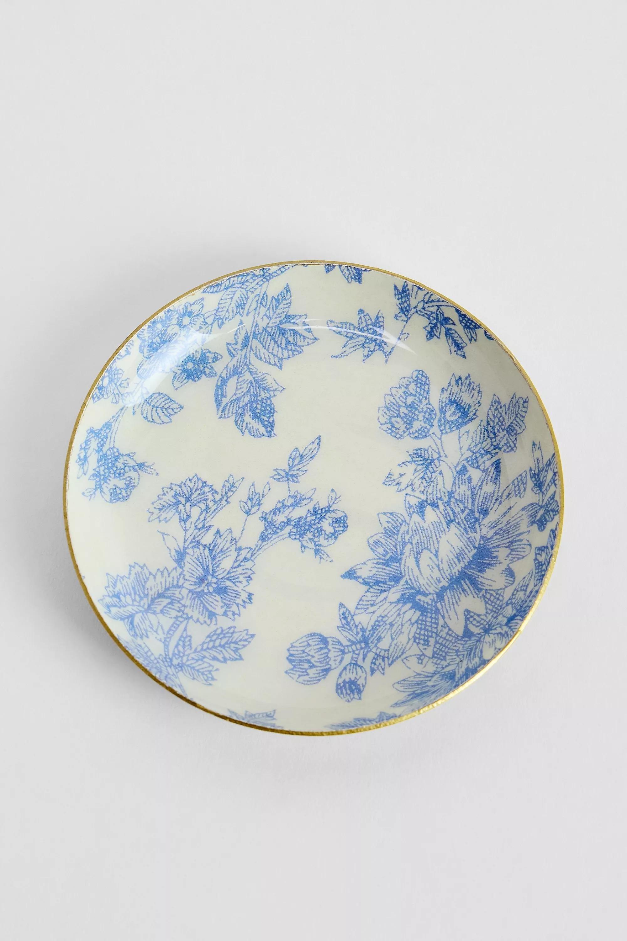 Blue Toile Floral Trinket Dish, ASSORT, large image number 0