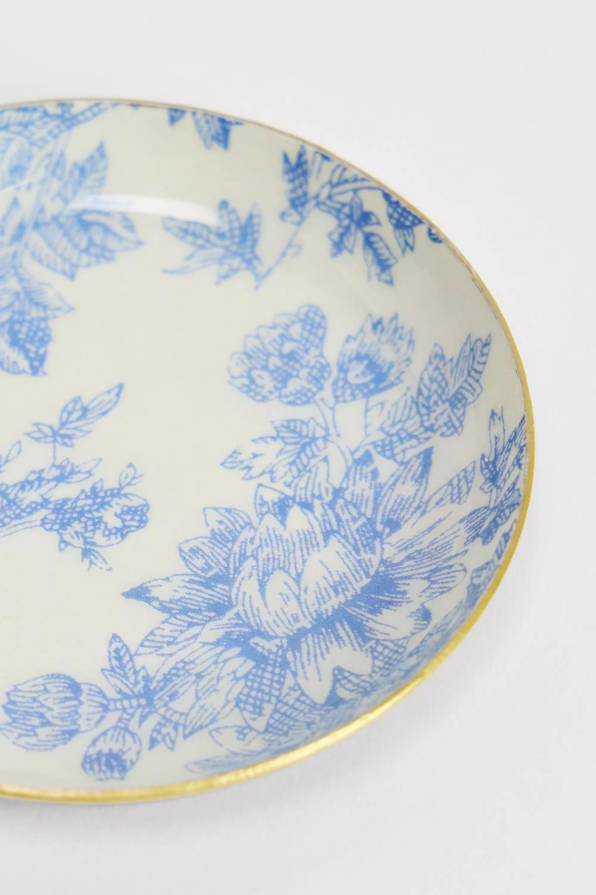 Blue Toile Floral Trinket Dish, ASSORT, large image number 1