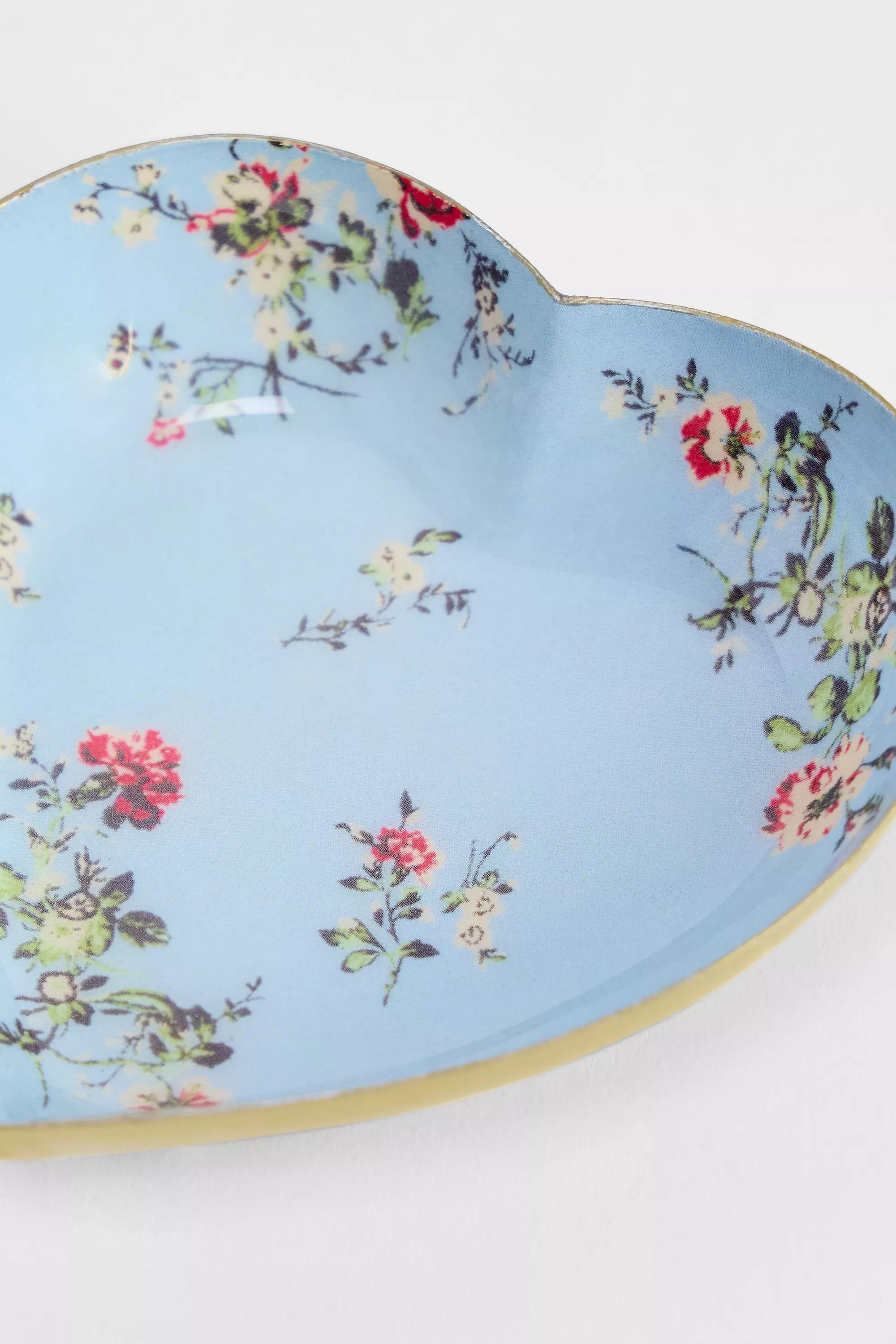 Multicolour Vintage Rose Floral Trinket Dish, ASSORT, large image number 1