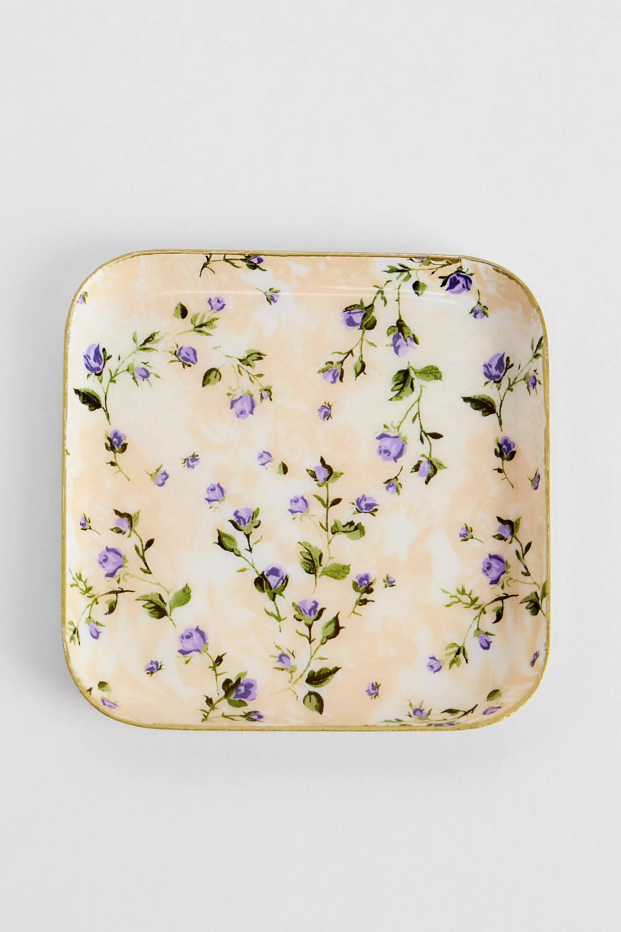 Ivy Floral Trinket Dish, ASSORT, large image number 0