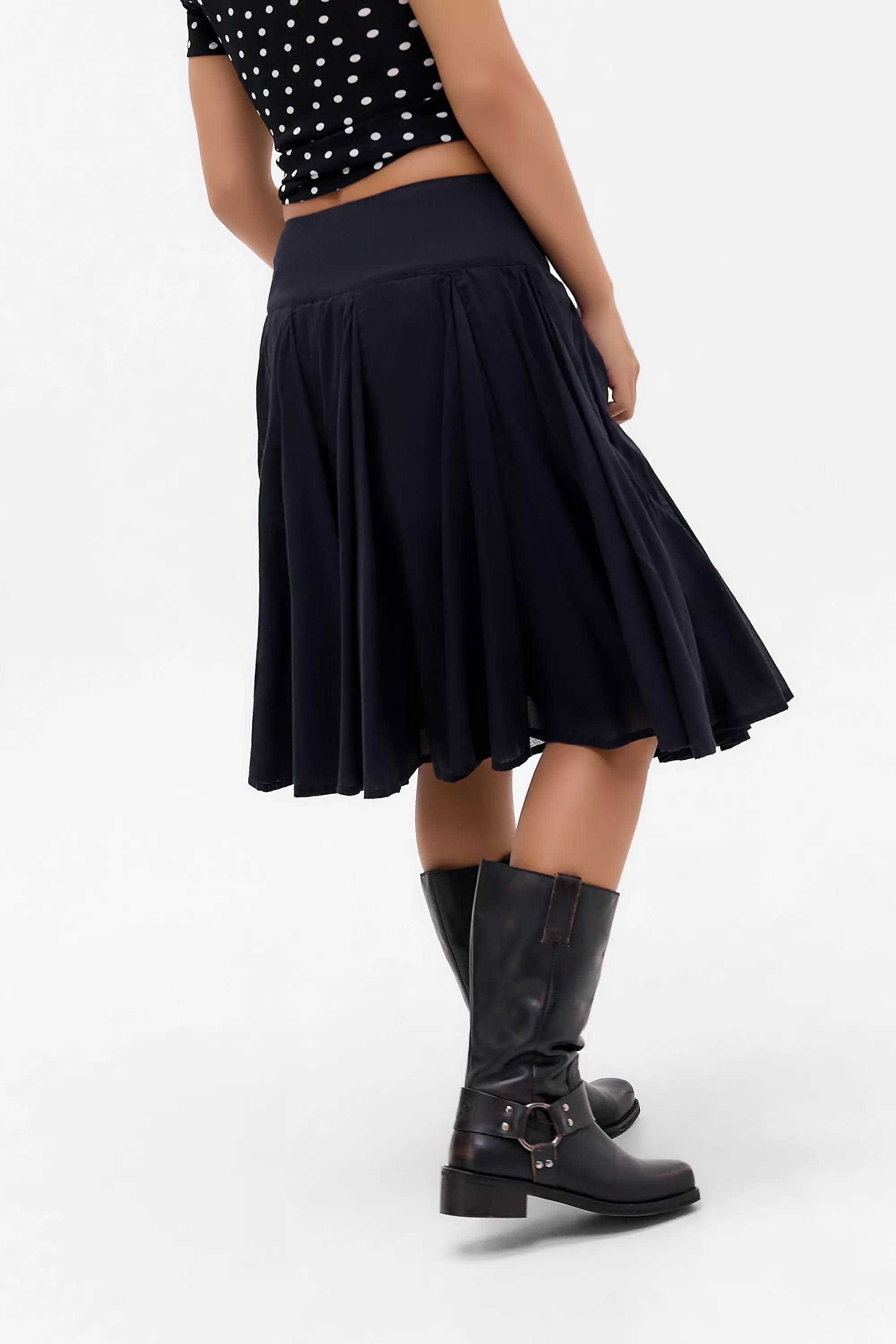 UO Olga Godet Voile Midi Skirt, , large image number 3