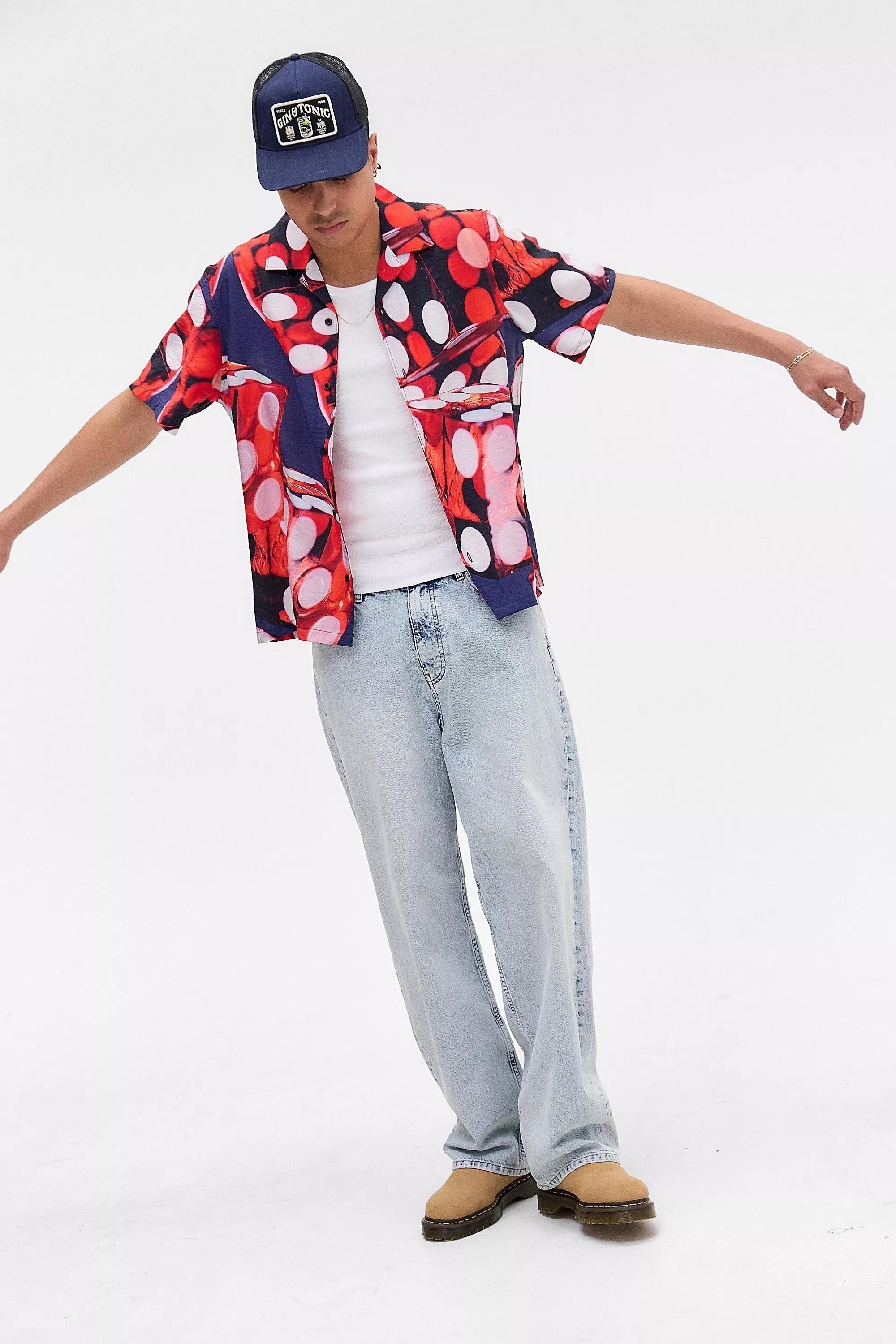 Multicolour Uo Dice Photographic Short Sleeve Shirt, , large image number 1