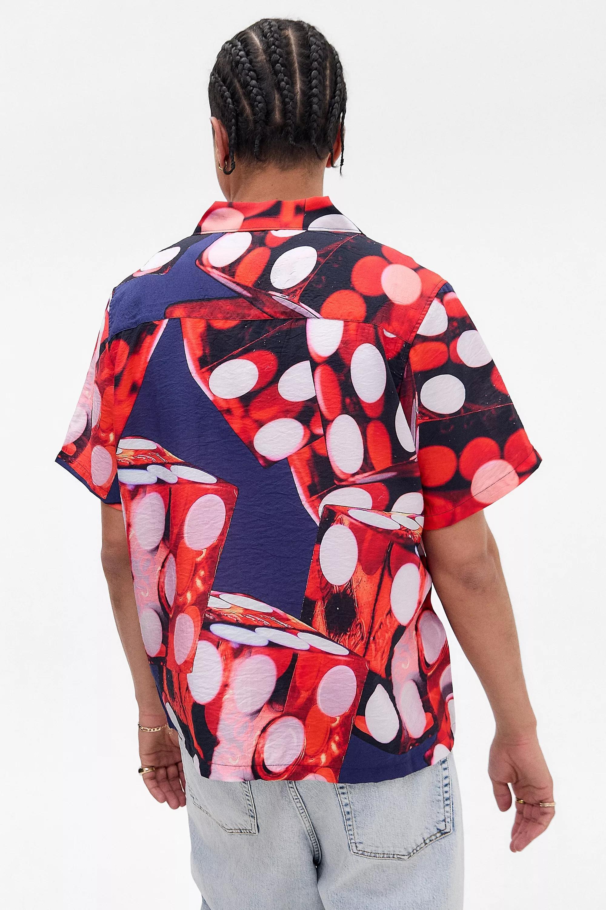 Multicolour Uo Dice Photographic Short Sleeve Shirt, , large image number 2