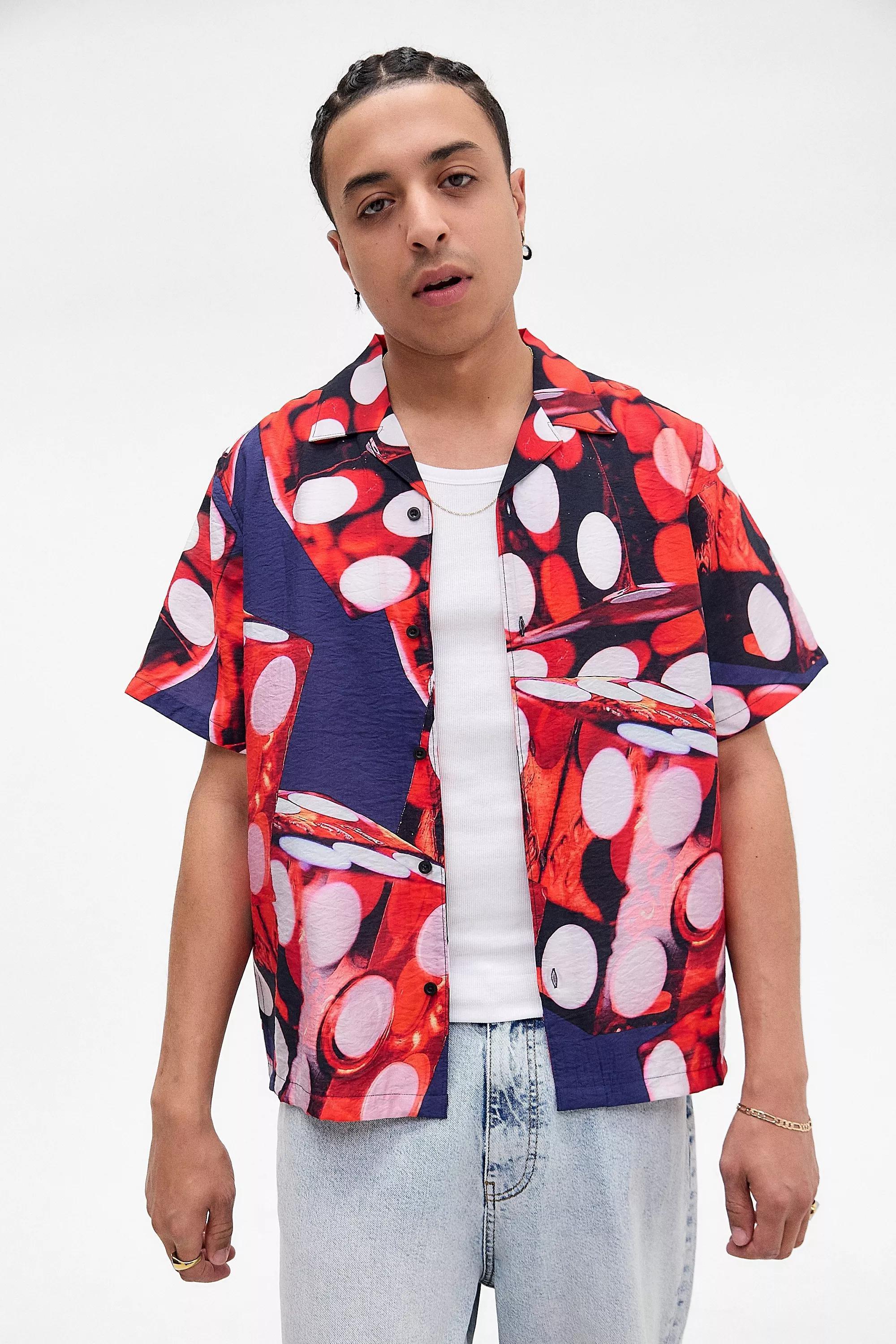 Multicolour Uo Dice Photographic Short Sleeve Shirt, , large image number 3