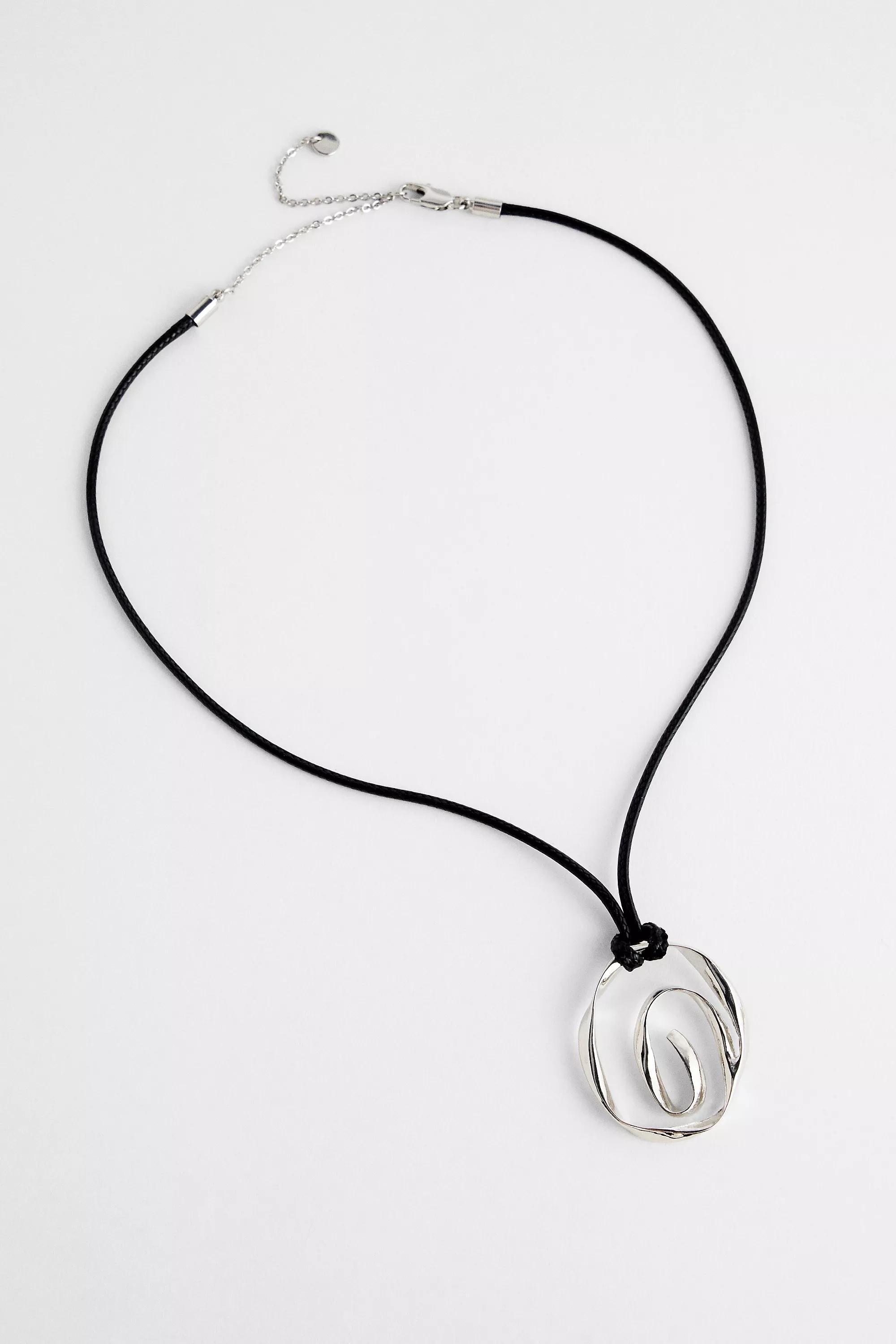 Silver Silence + Noise Molten Spiral Choker Necklace, SLVR, large image number 2