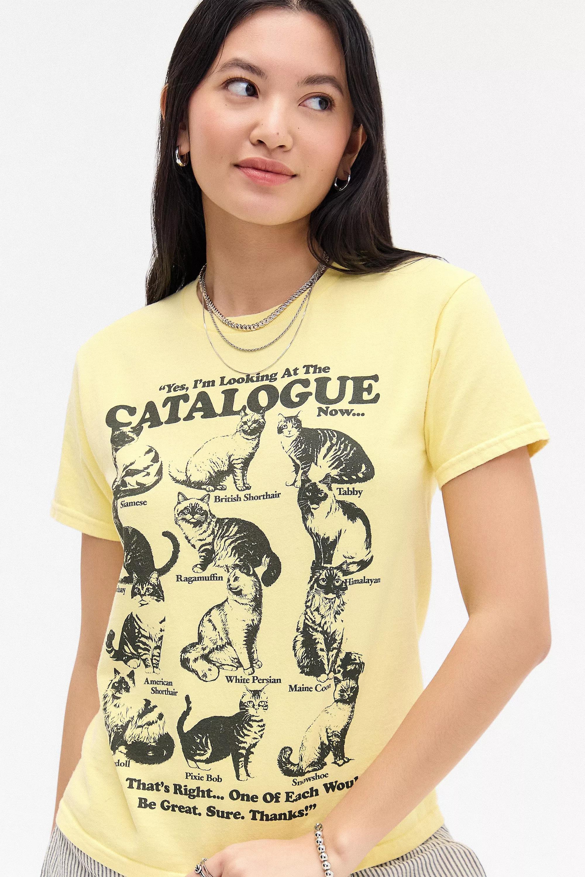 Yellow UO Relaxed T-Shirt Cropped, YEL, medium