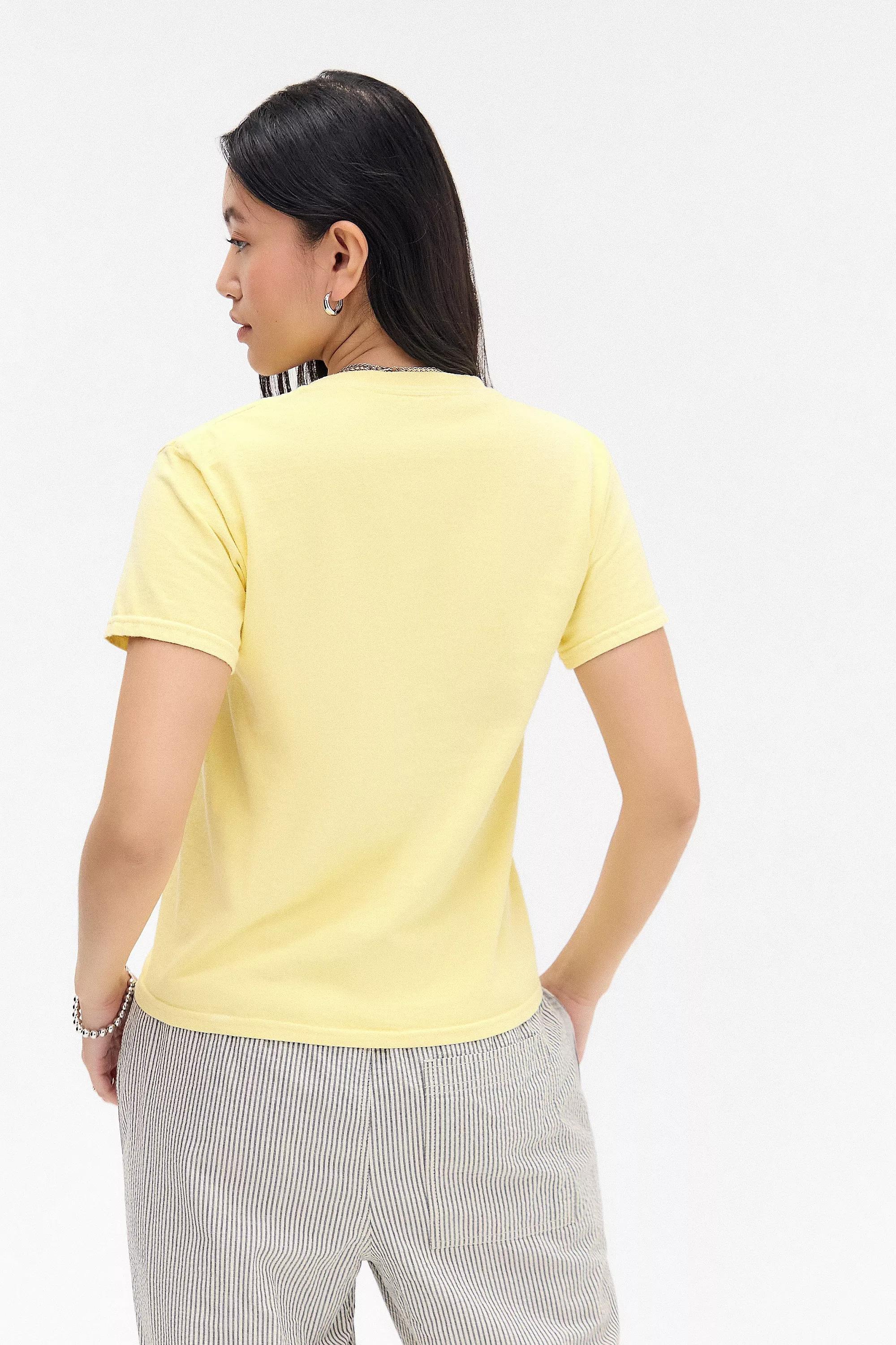 Yellow UO Relaxed T-Shirt Cropped, , large image number 3