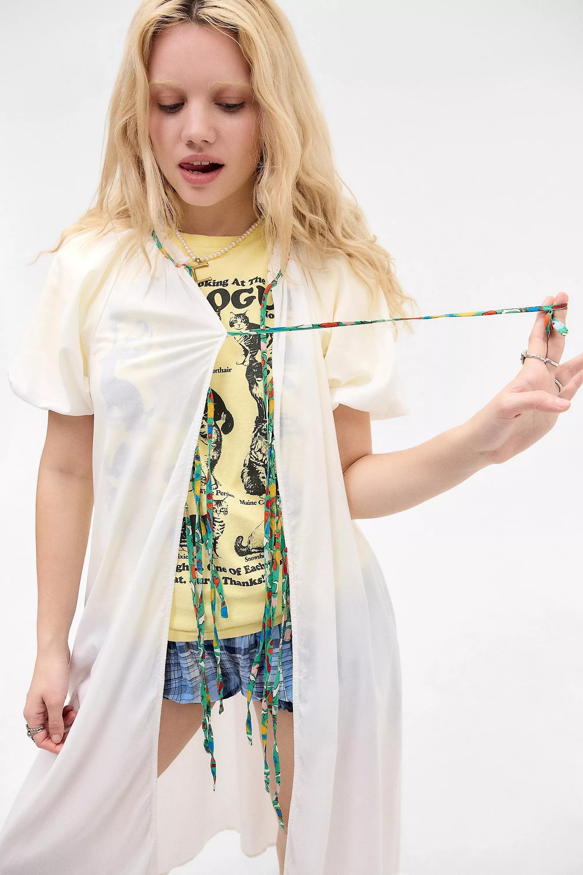Yellow UO Relaxed T-Shirt Cropped, , large image number 4
