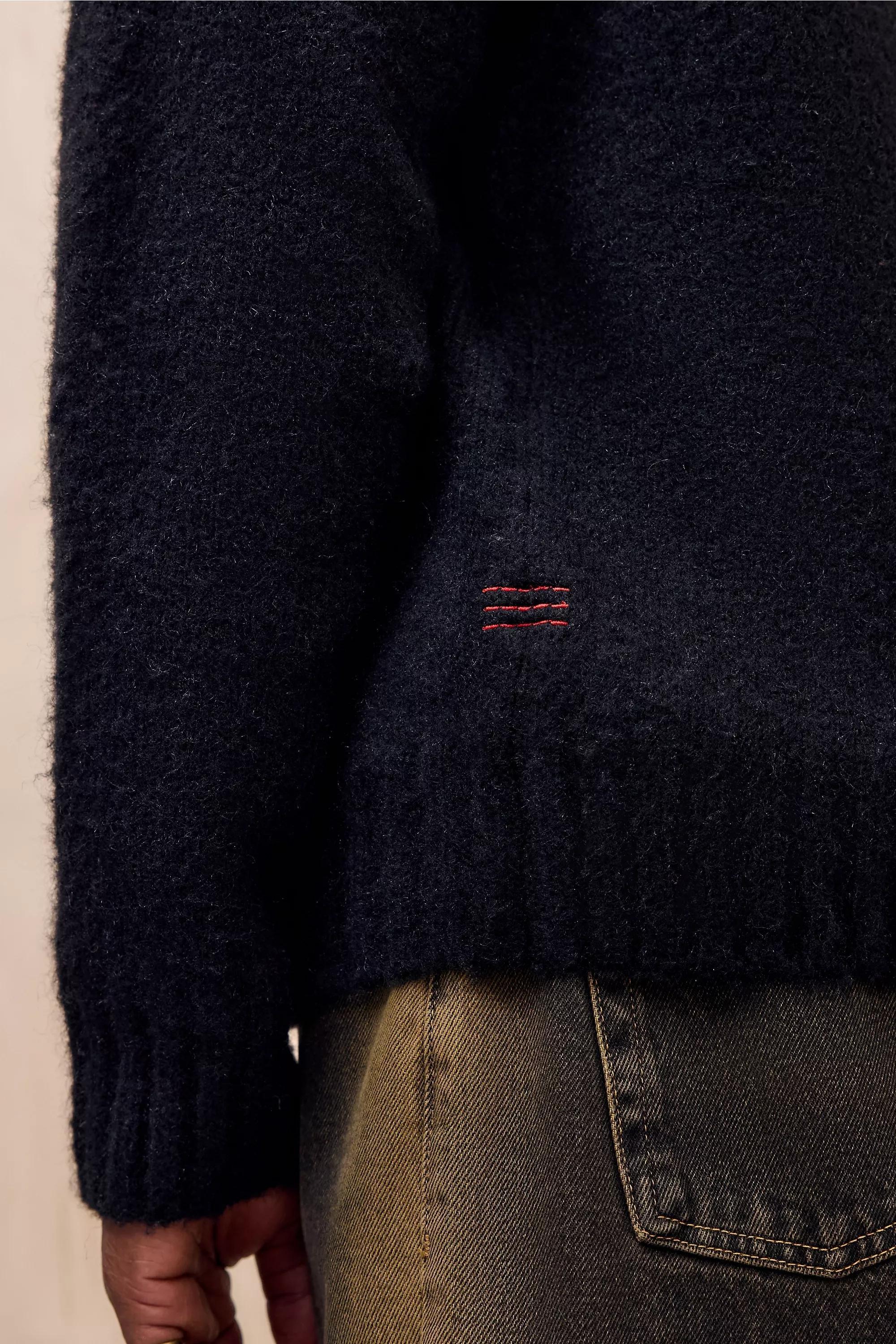 Black Bdg 98 Plain Jumper, BLK, large image number 2