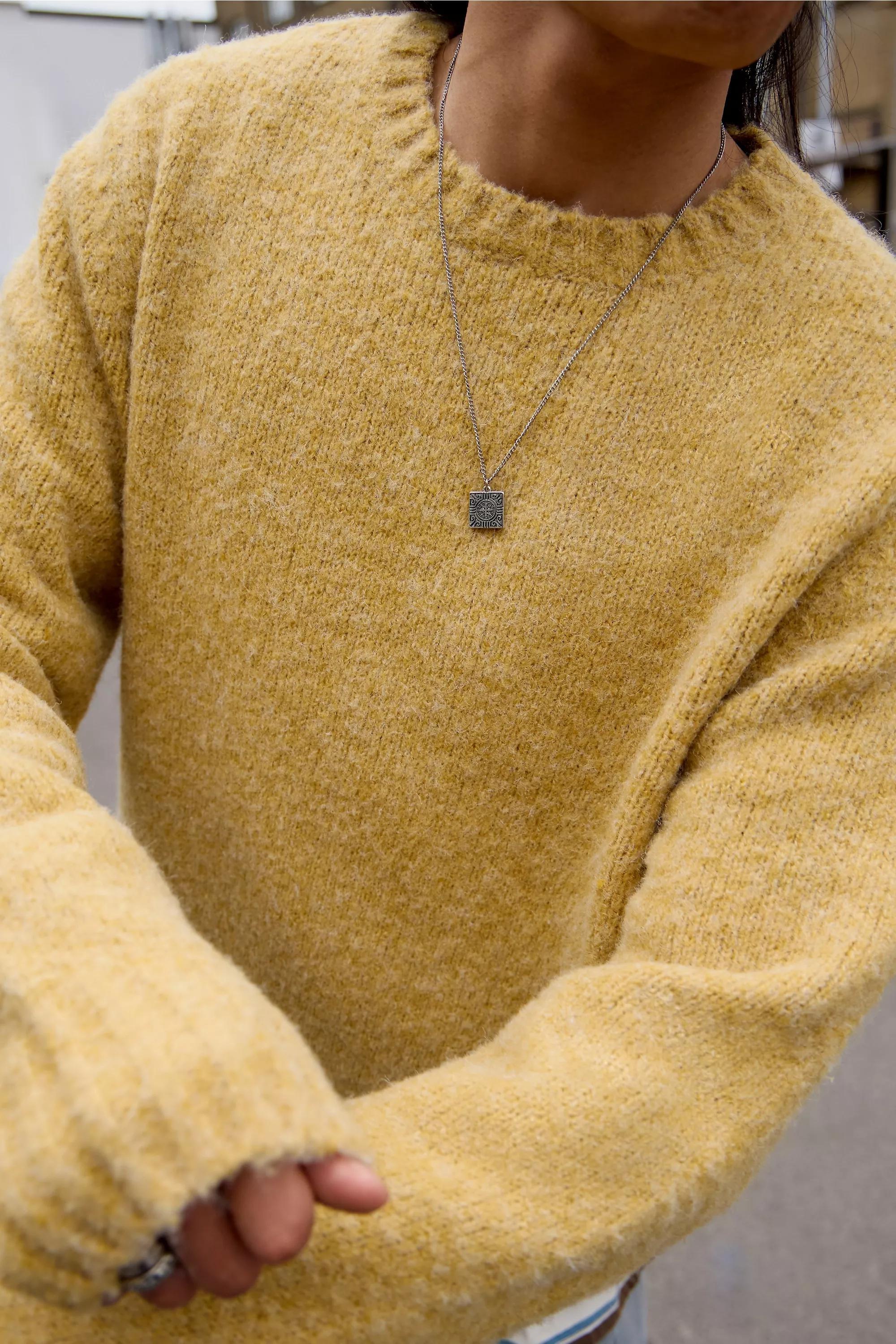 Yellow Bdg 98 Plain Jumper, YEL, large image number 1