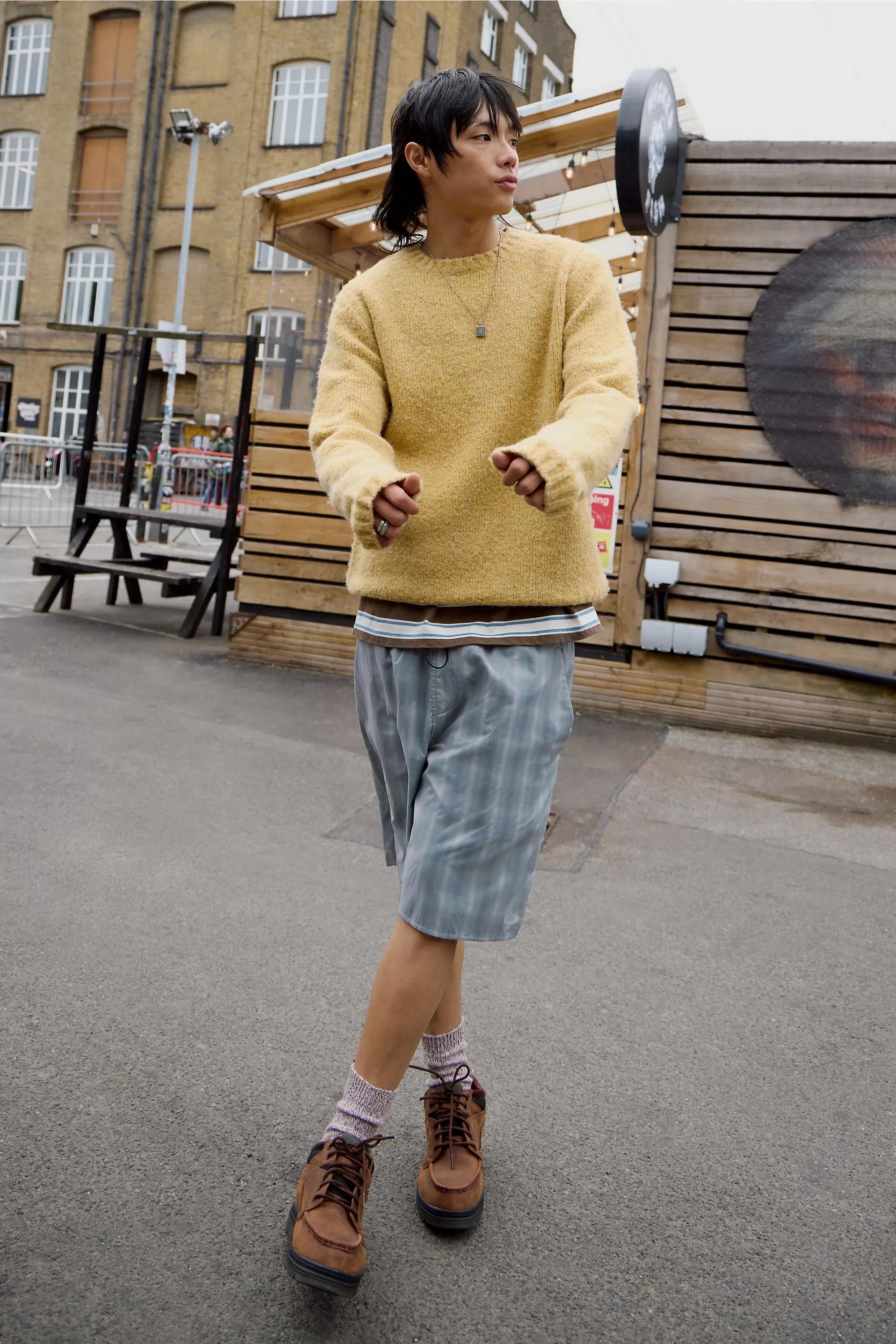 Yellow Bdg 98 Plain Jumper, YEL, large image number 3