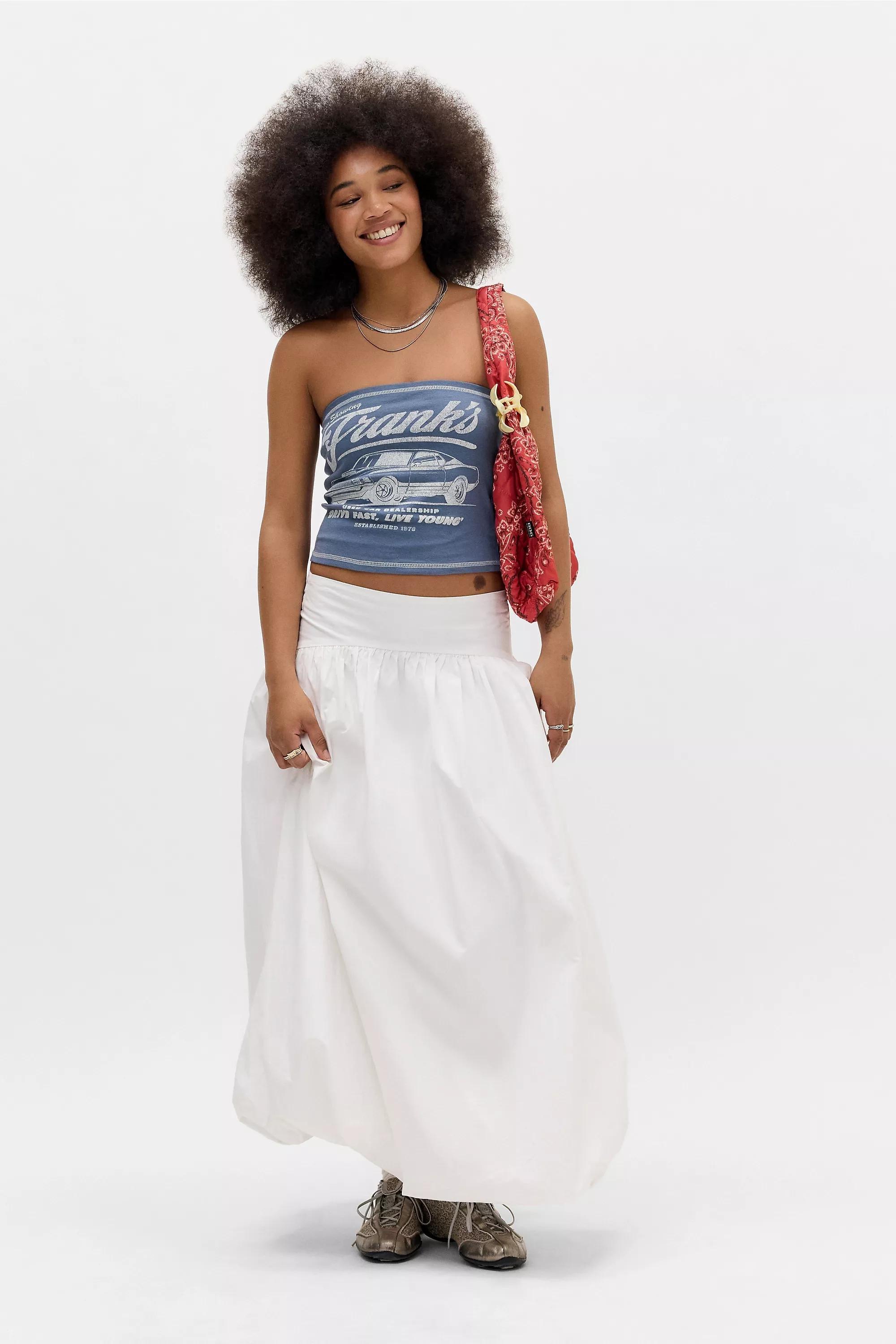 UO Printed Bandeau Crop Top, , large image number 1