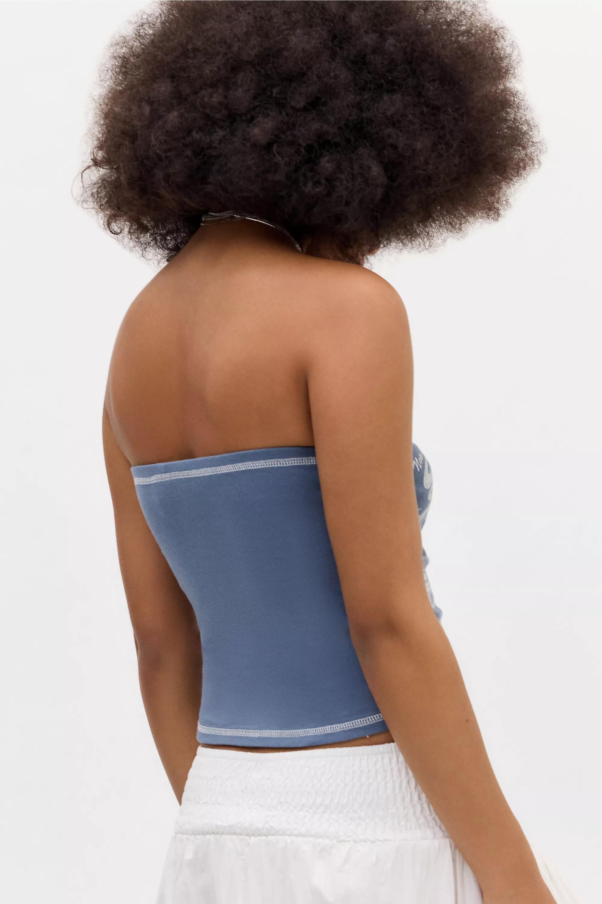 UO Printed Bandeau Crop Top, , large image number 3