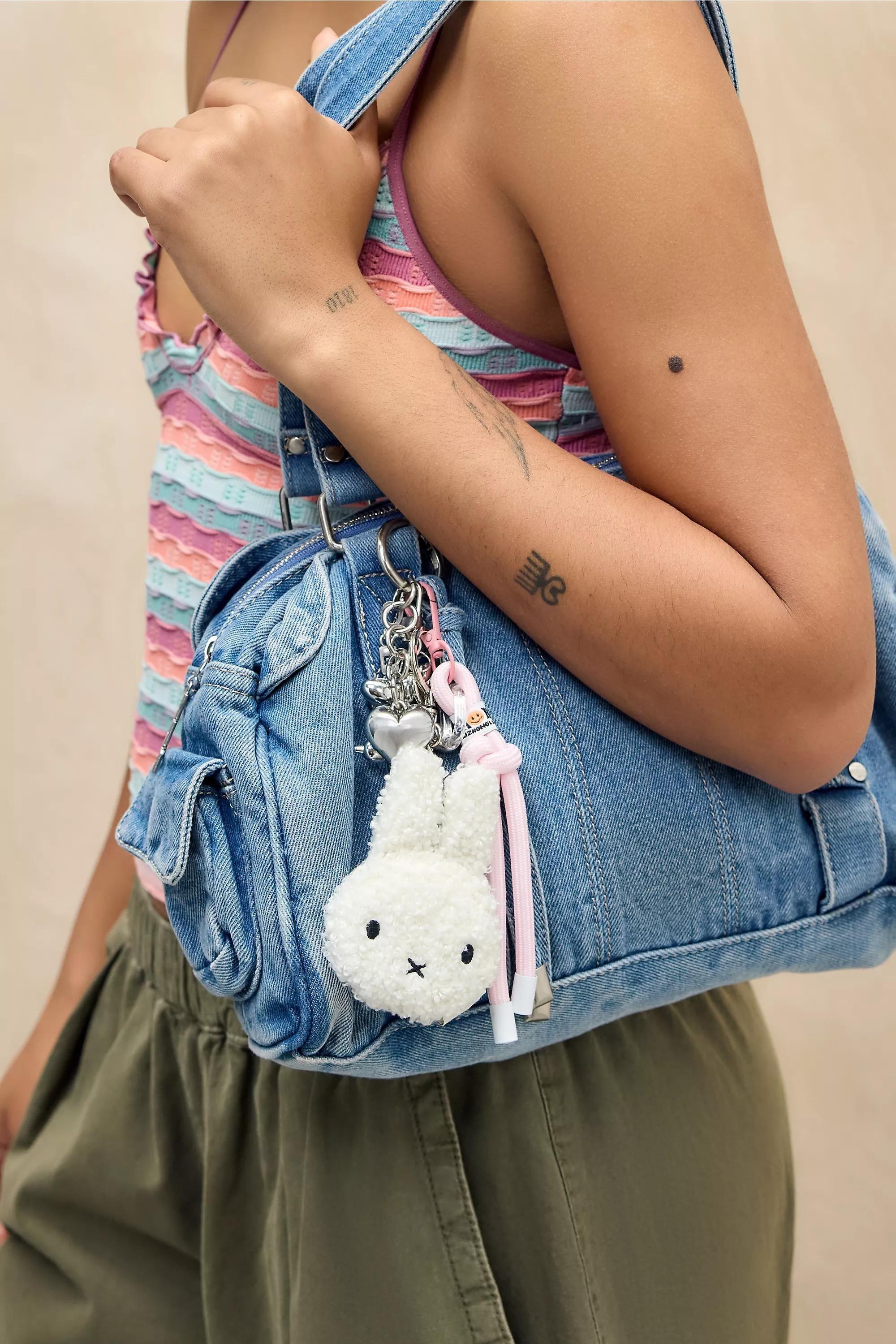 White Miffy Tiny Teddy Keyring, WHT, medium