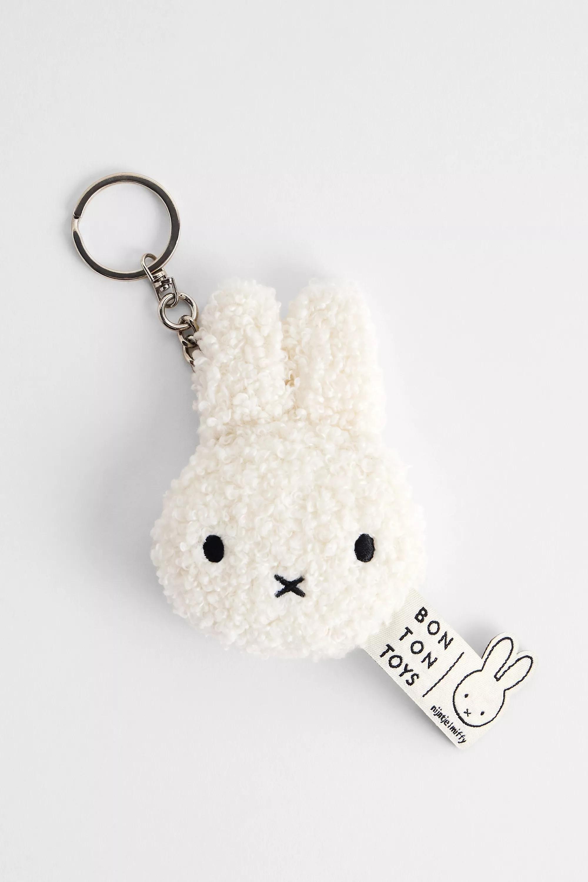 White Miffy Tiny Teddy Keyring, WHT, medium