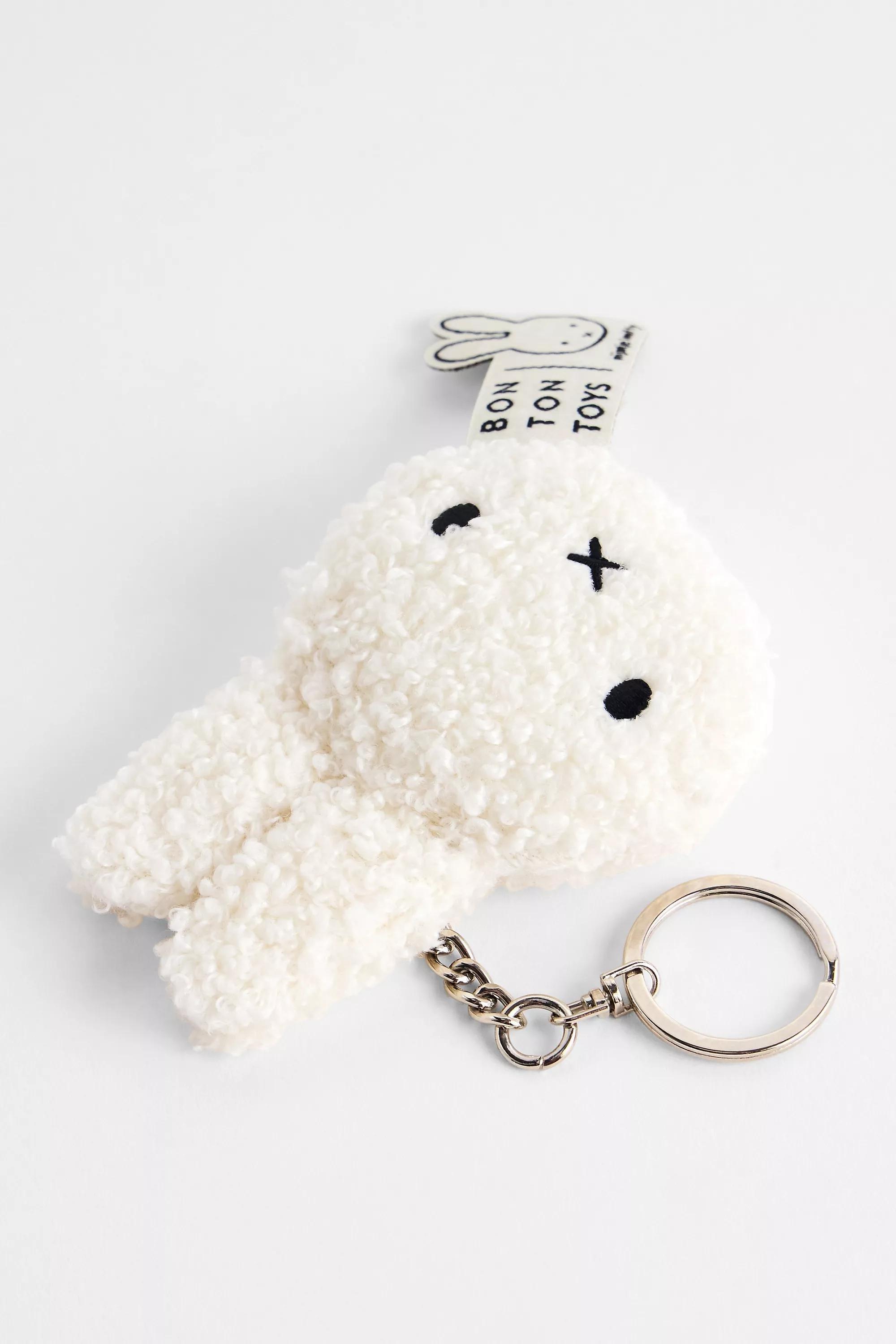 White Miffy Tiny Teddy Keyring, WHT, medium