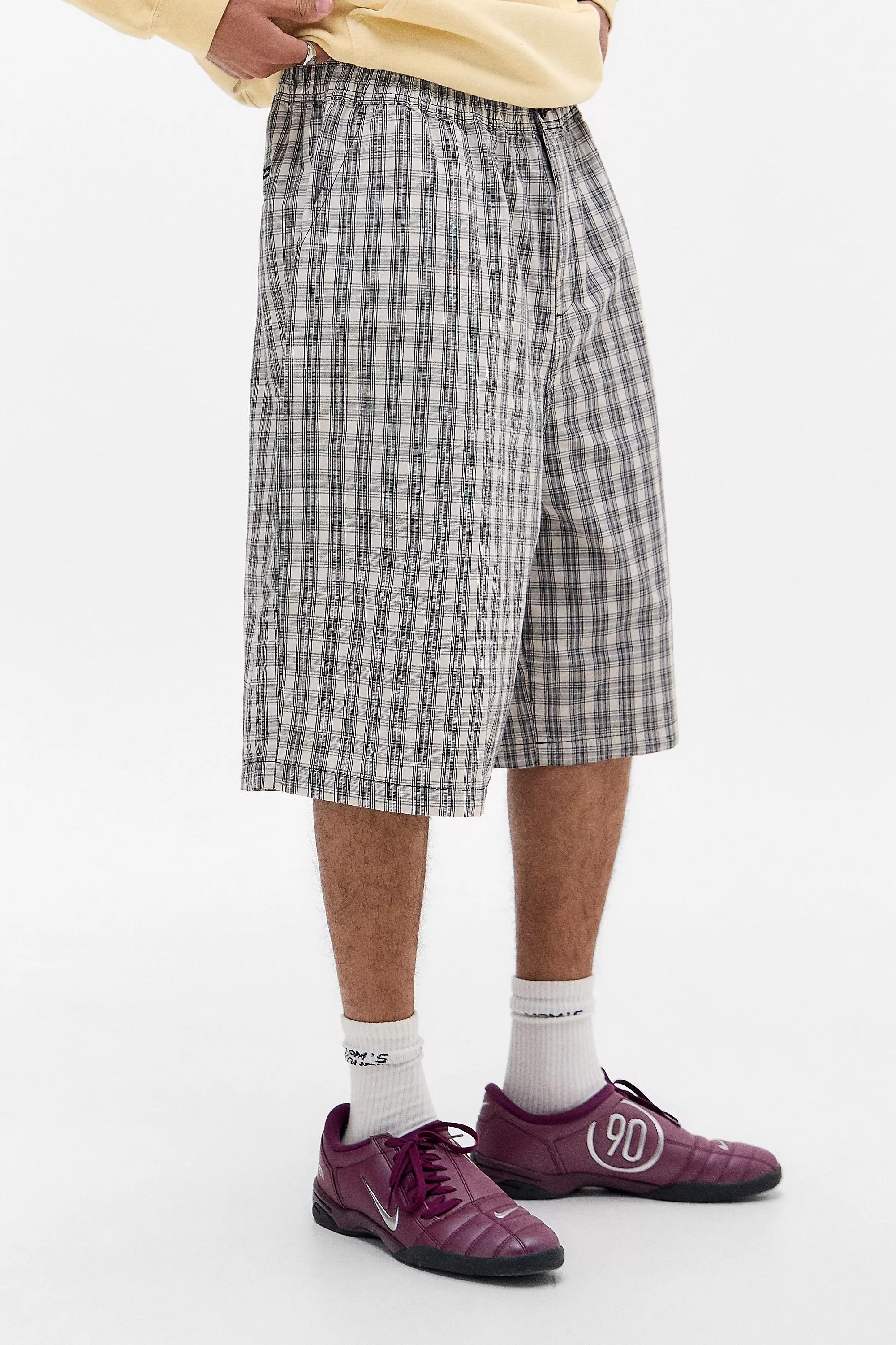 Grey Iets Frans... Check Poplin Chino Shorts, , large image number 1