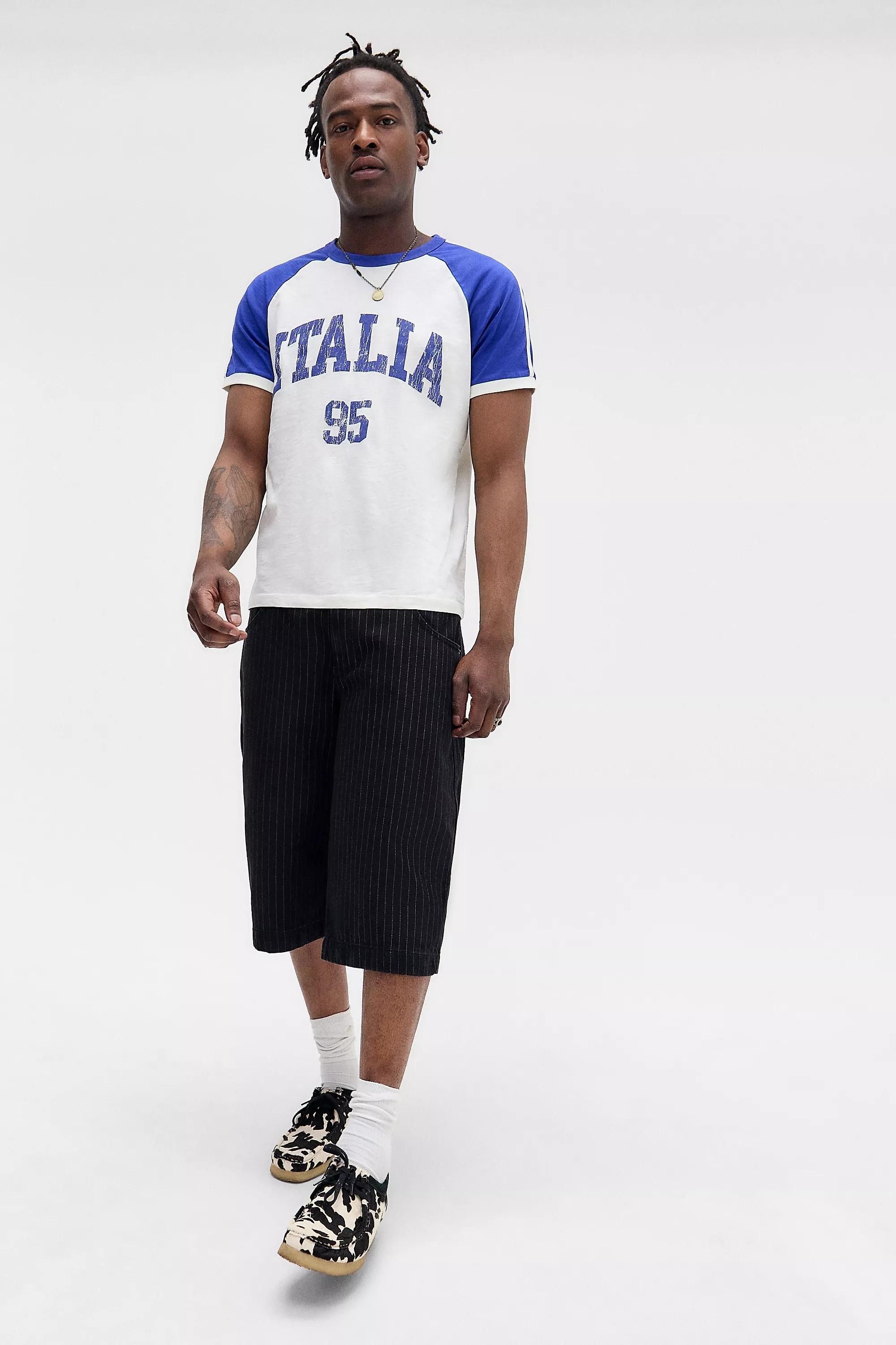 White Uo Italia Raglan T-Shirt, WHT, large image number 1