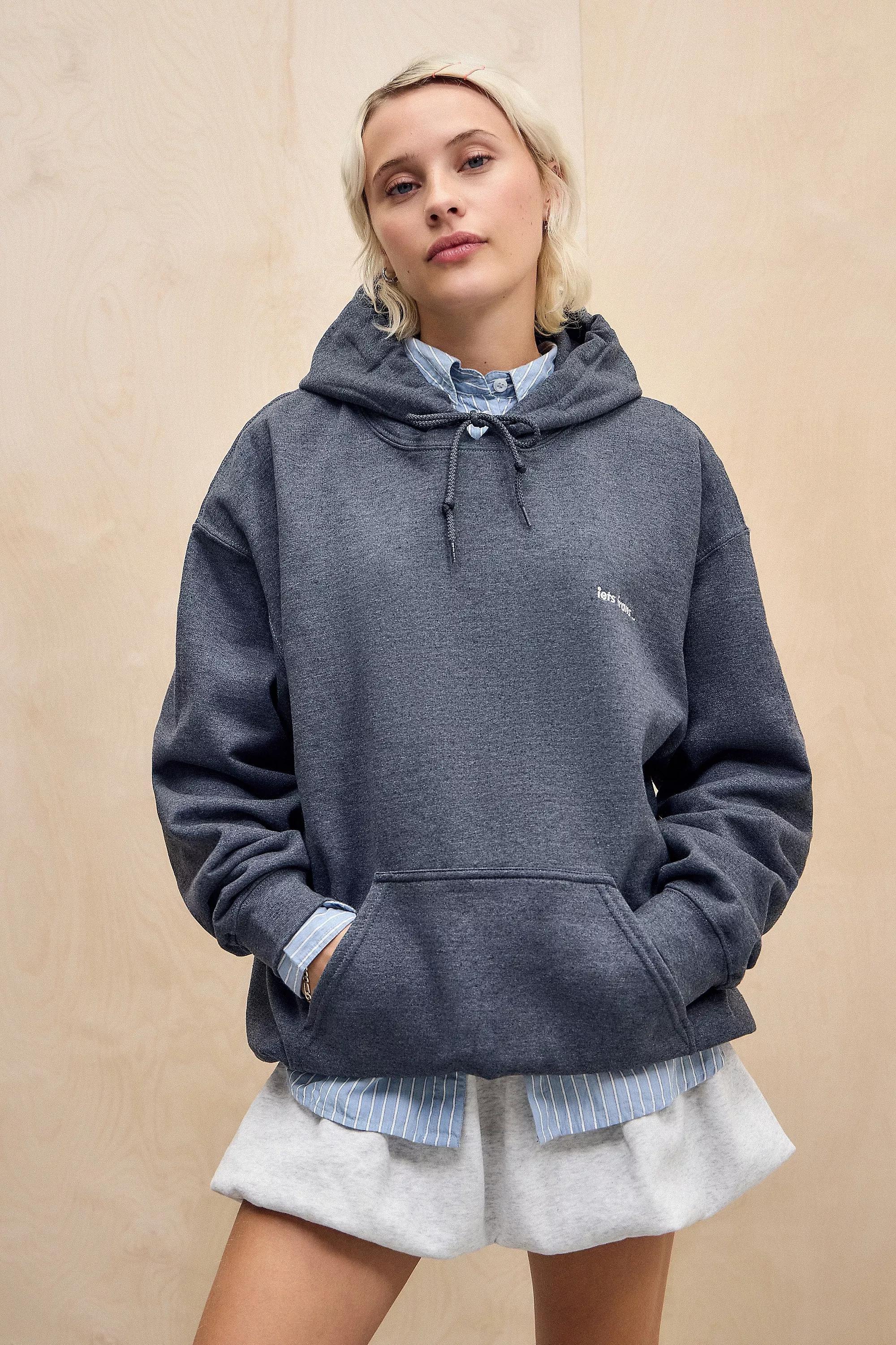 Grey UO Iets Frans... Hoodie, , medium