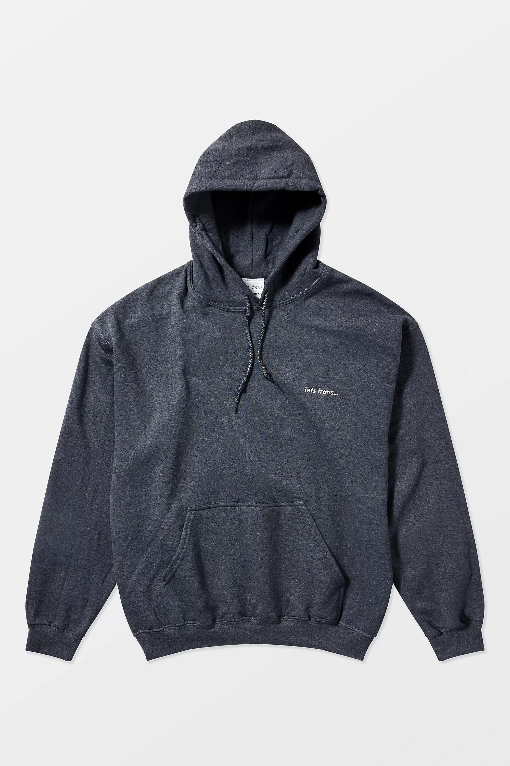 Grey UO Iets Frans... Hoodie, , large image number 4