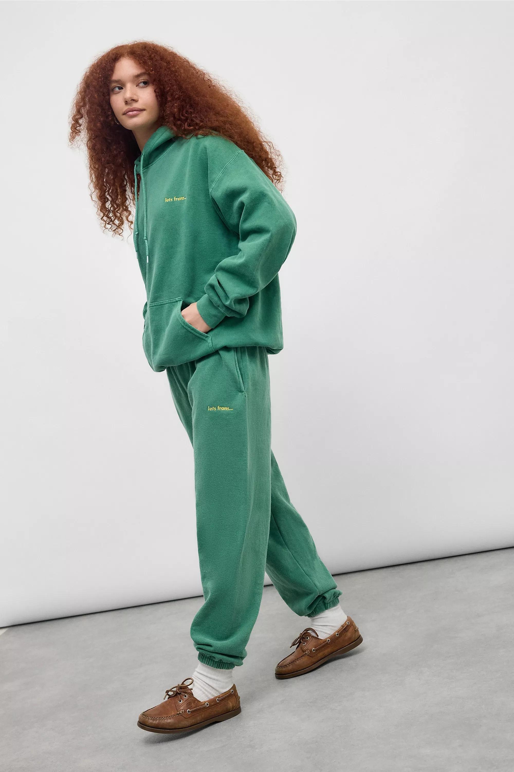 UO Racing Hoodie Sweater, GRN, medium