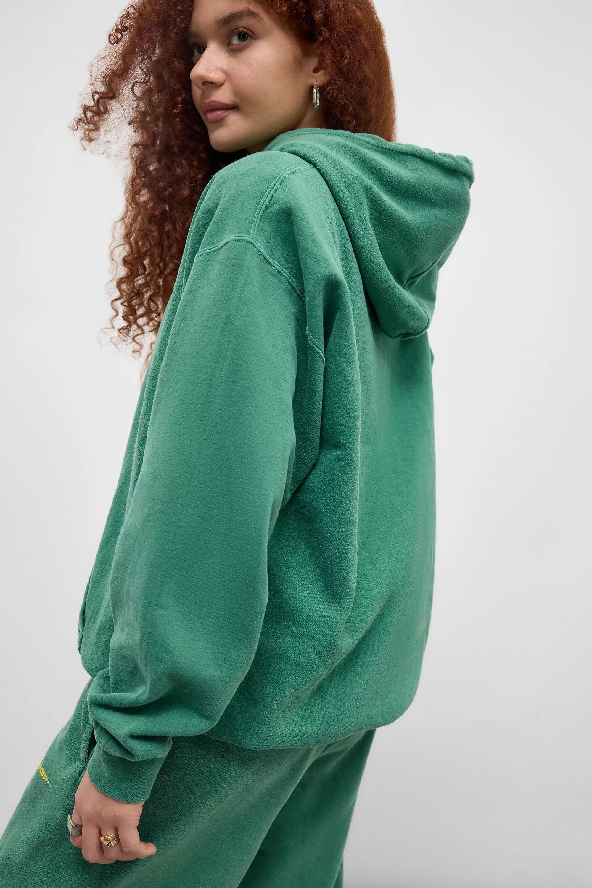 UO Racing Hoodie Sweater, GRN, medium