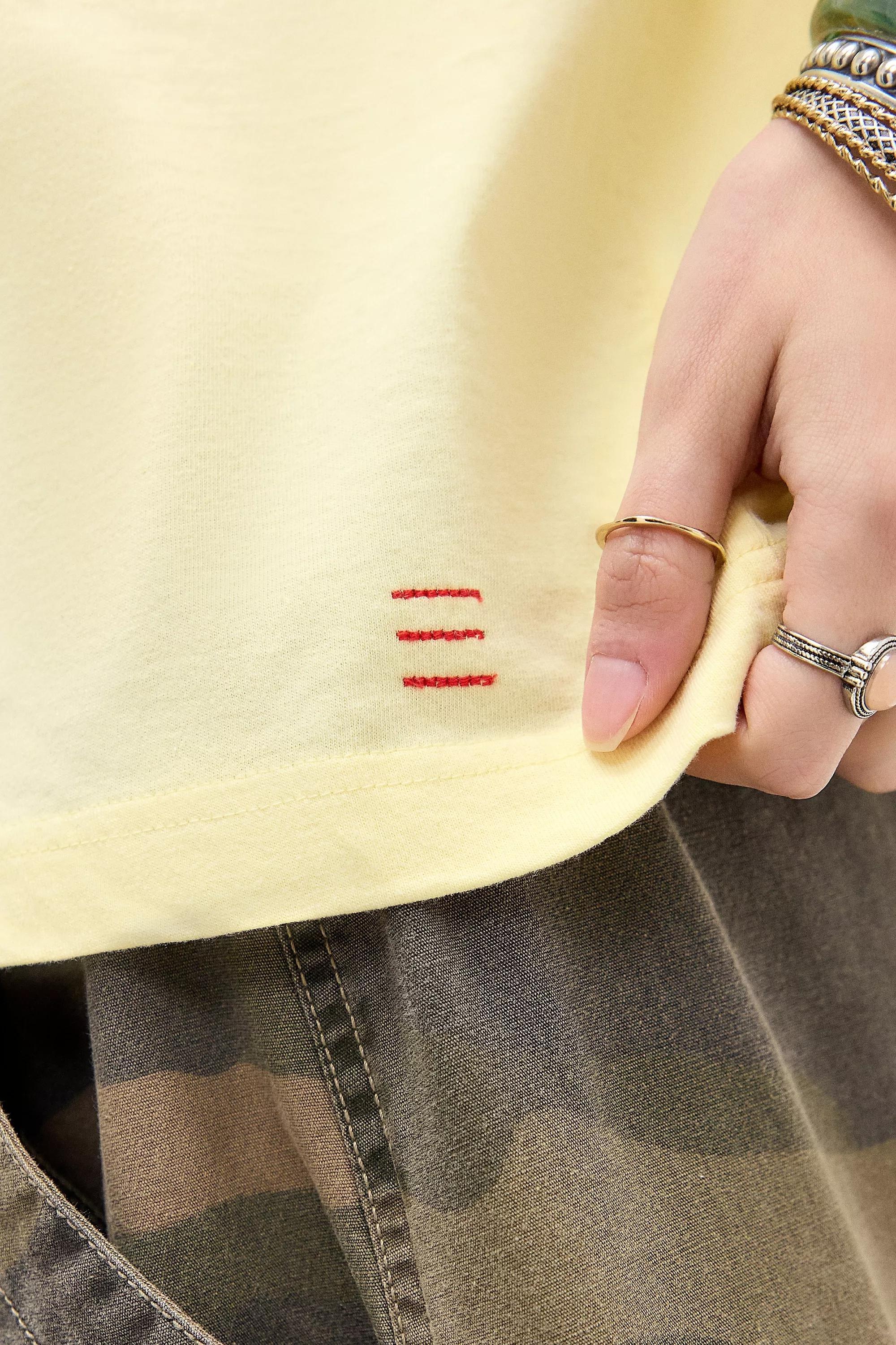Yellow Bdg Enzo Drop Shoulder T-Shirt, , large image number 3