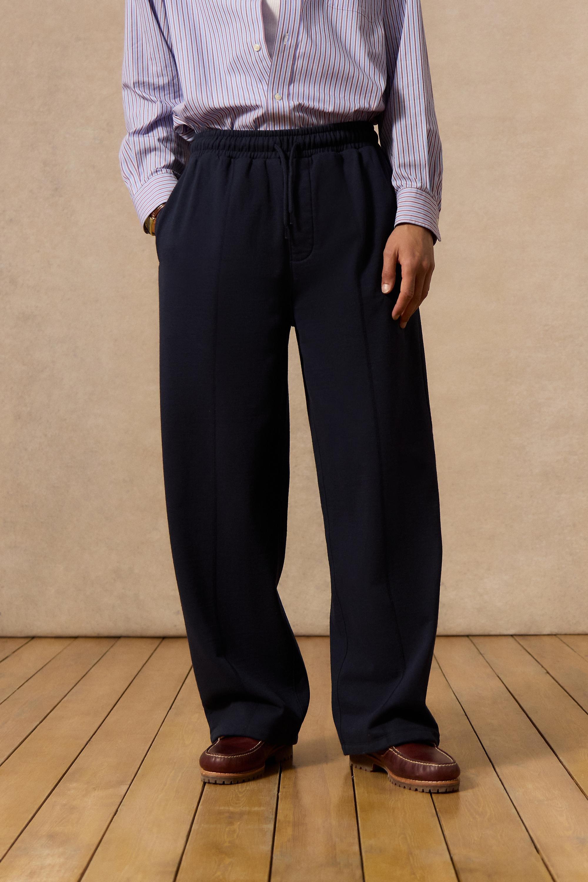 NAVY Loom Navy Straight Leg Joggers, NAVY, large image number 1