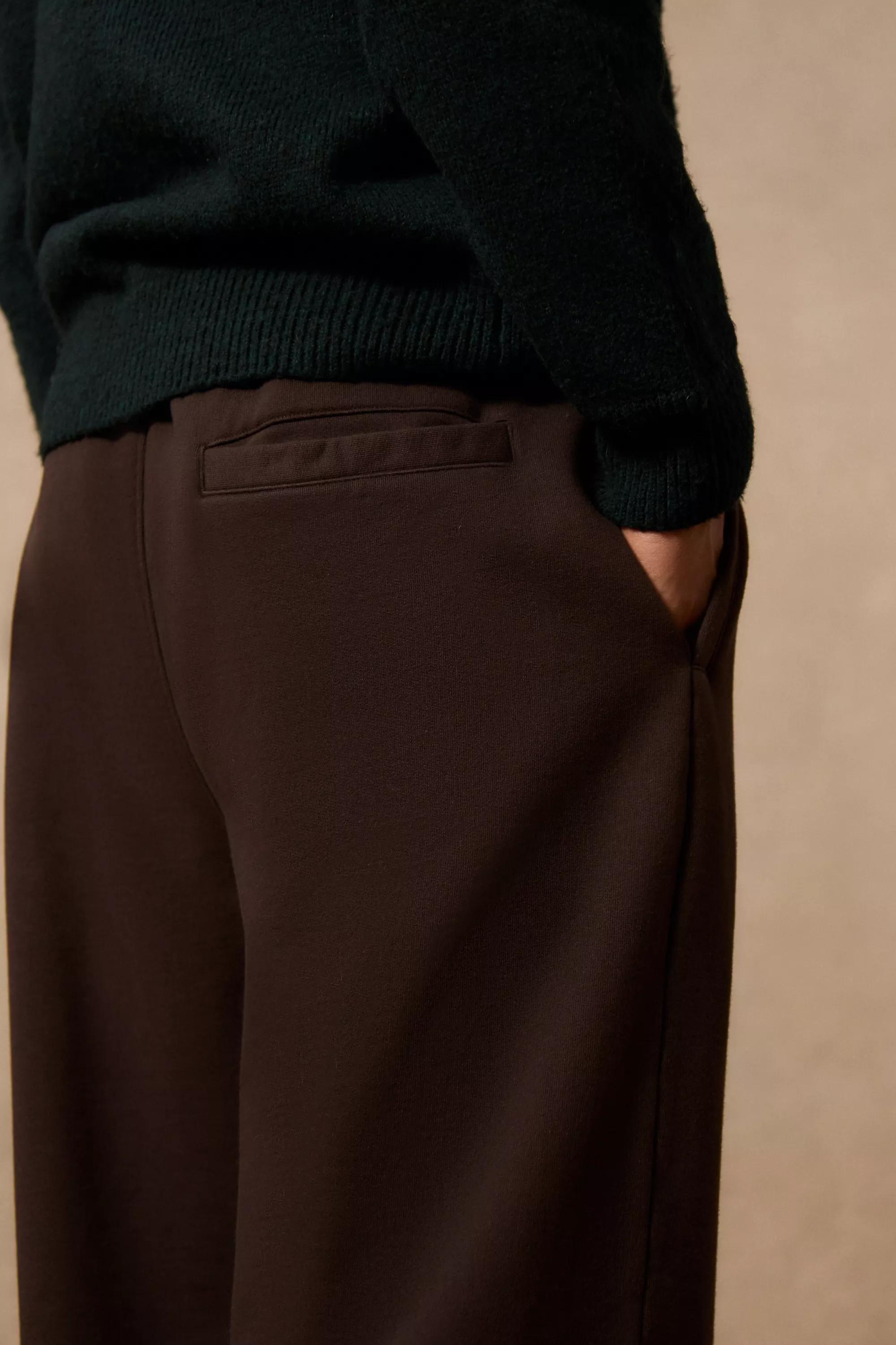 Brown Loom Brown Straight Leg Joggers, BRN, large image number 2