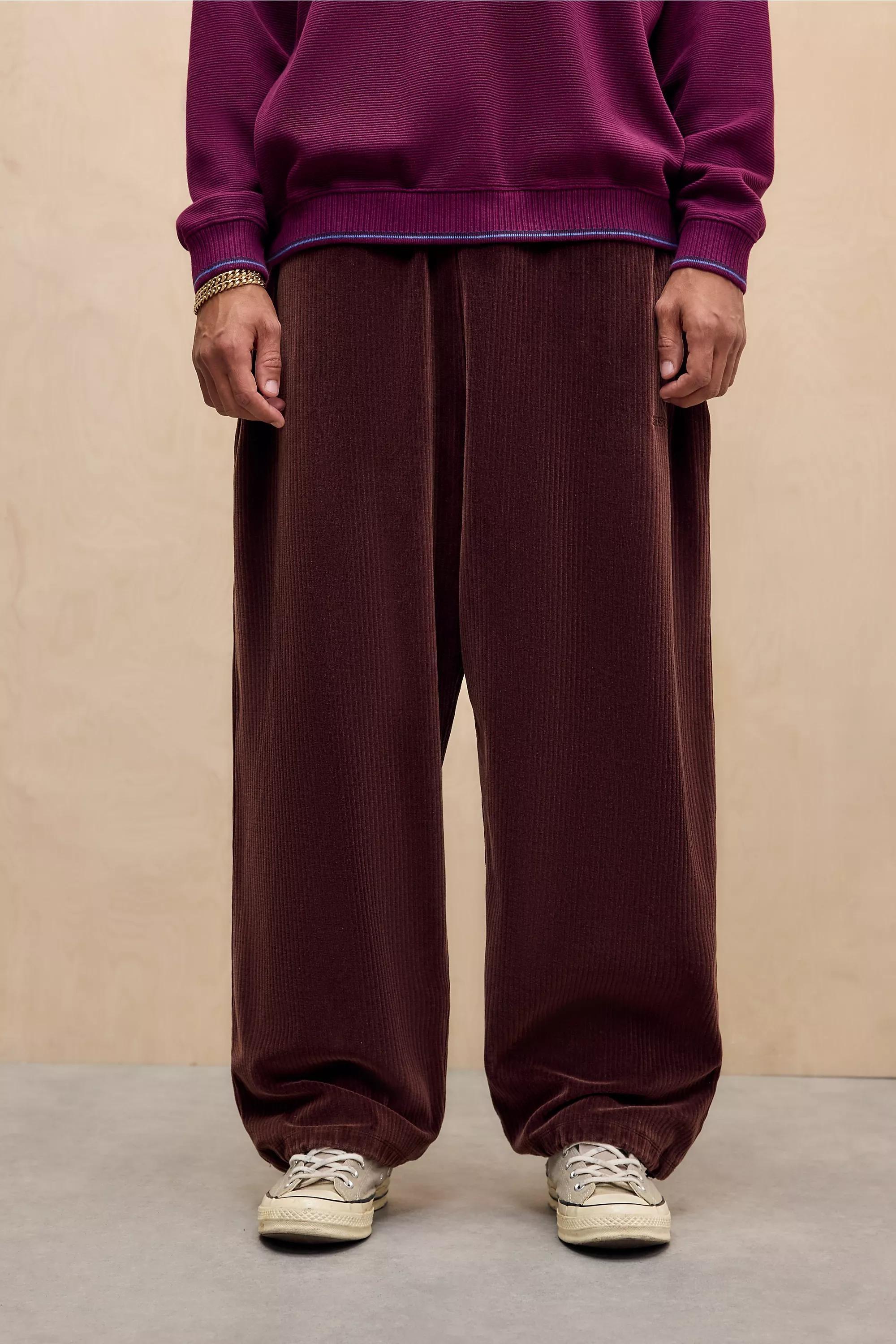 BROWN iets frans... Brown Harri Corduroy Jersey Joggers, BRN, large image number 1