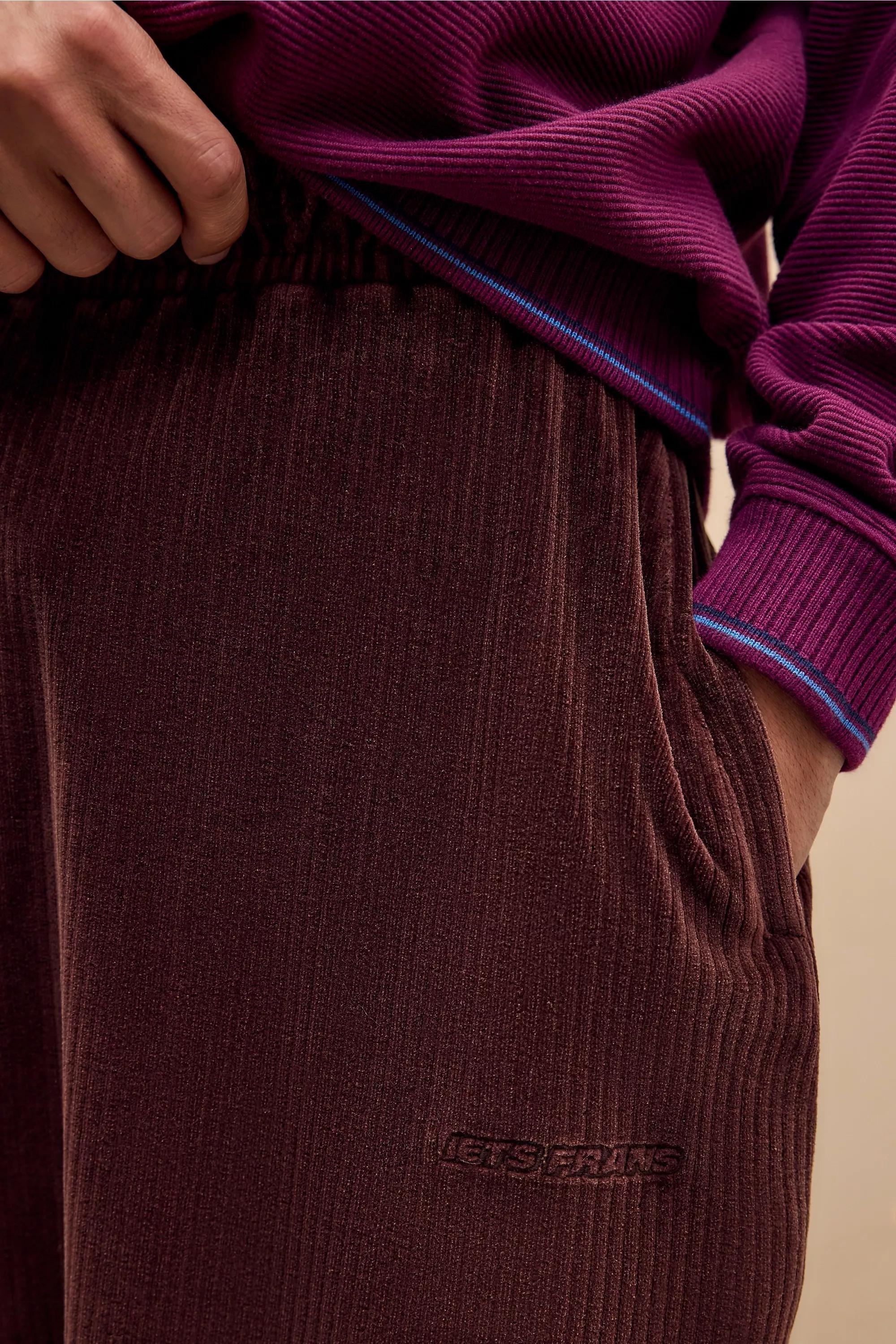 BROWN iets frans... Brown Harri Corduroy Jersey Joggers, BRN, medium