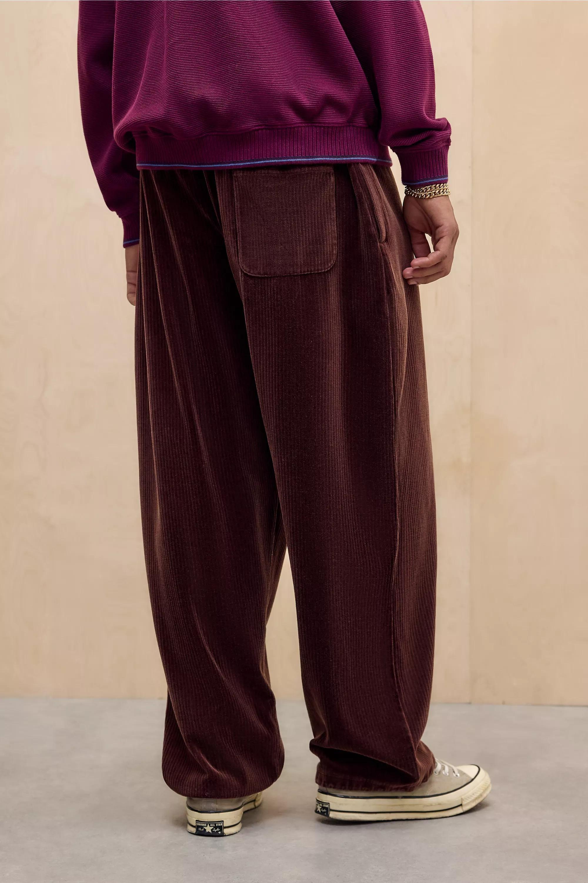 BROWN iets frans... Brown Harri Corduroy Jersey Joggers, BRN, large image number 3