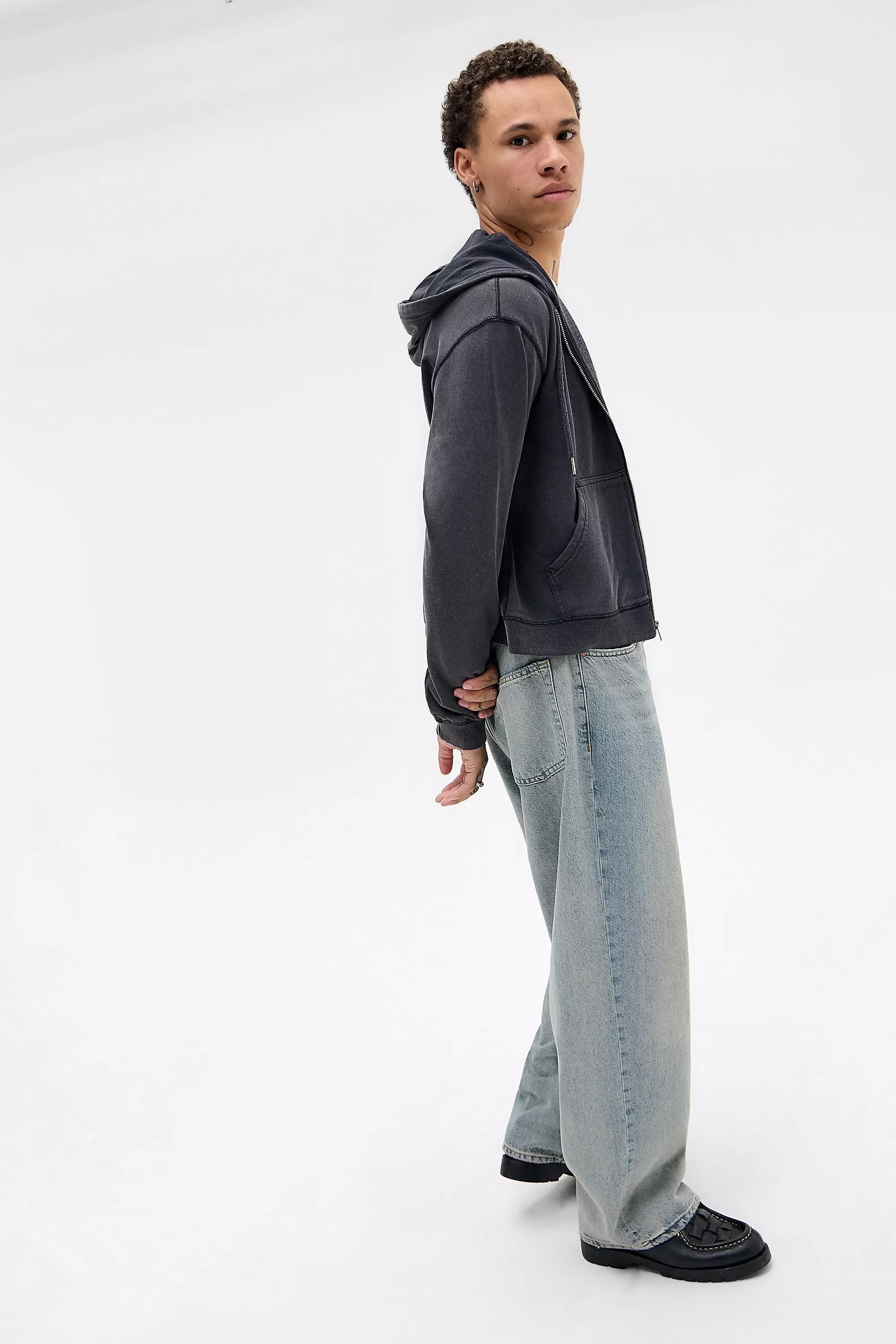 Grey Bdg Bonfire Zip-Through Hoodie, GREY, large image number 1