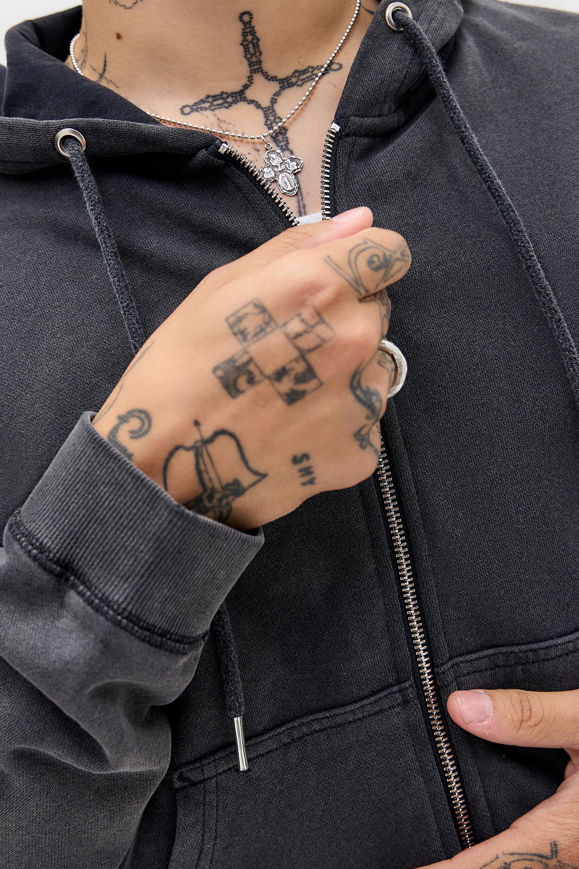 Grey Bdg Bonfire Zip-Through Hoodie, GREY, medium