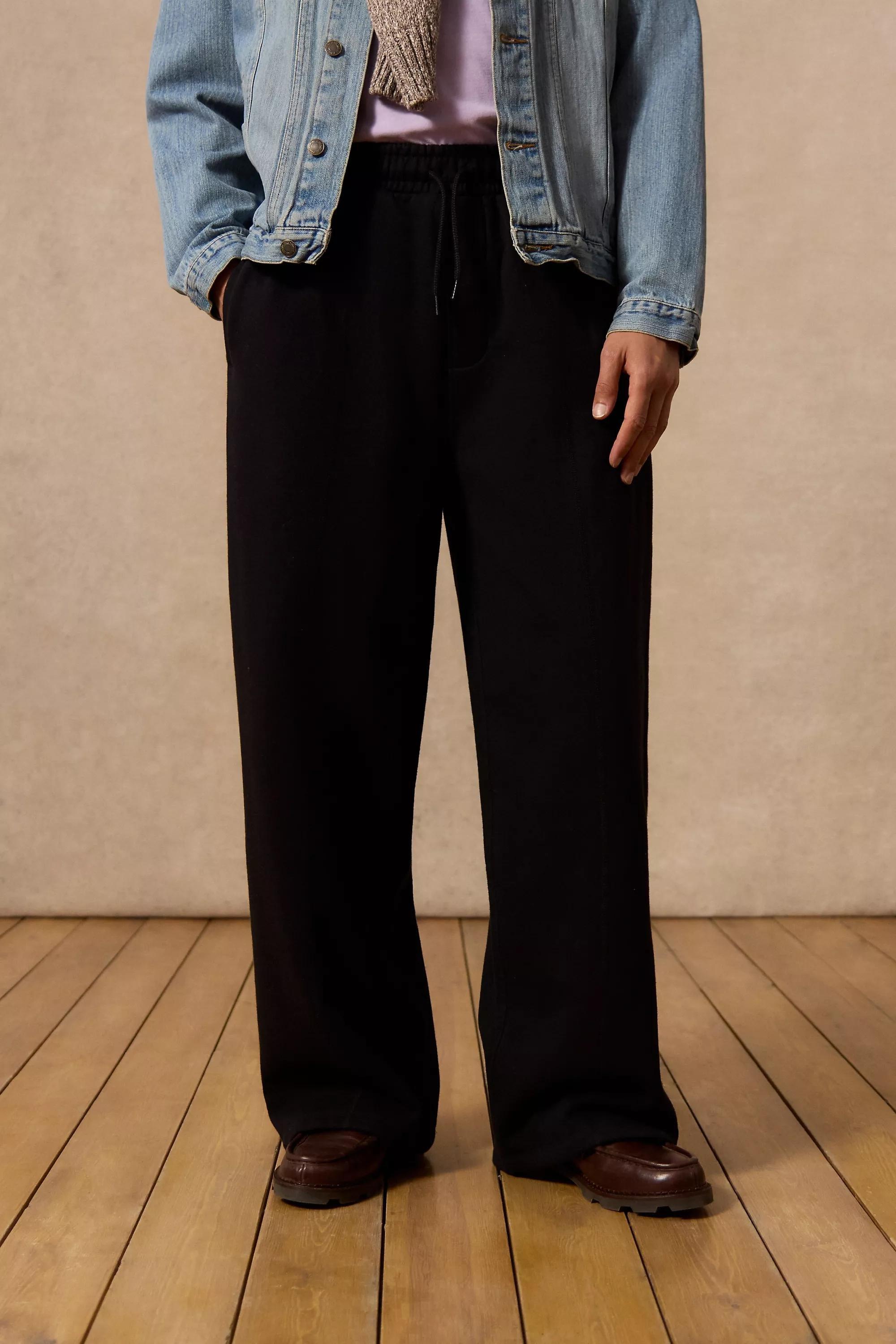 Black Loom Straight Leg Joggers, , large image number 0