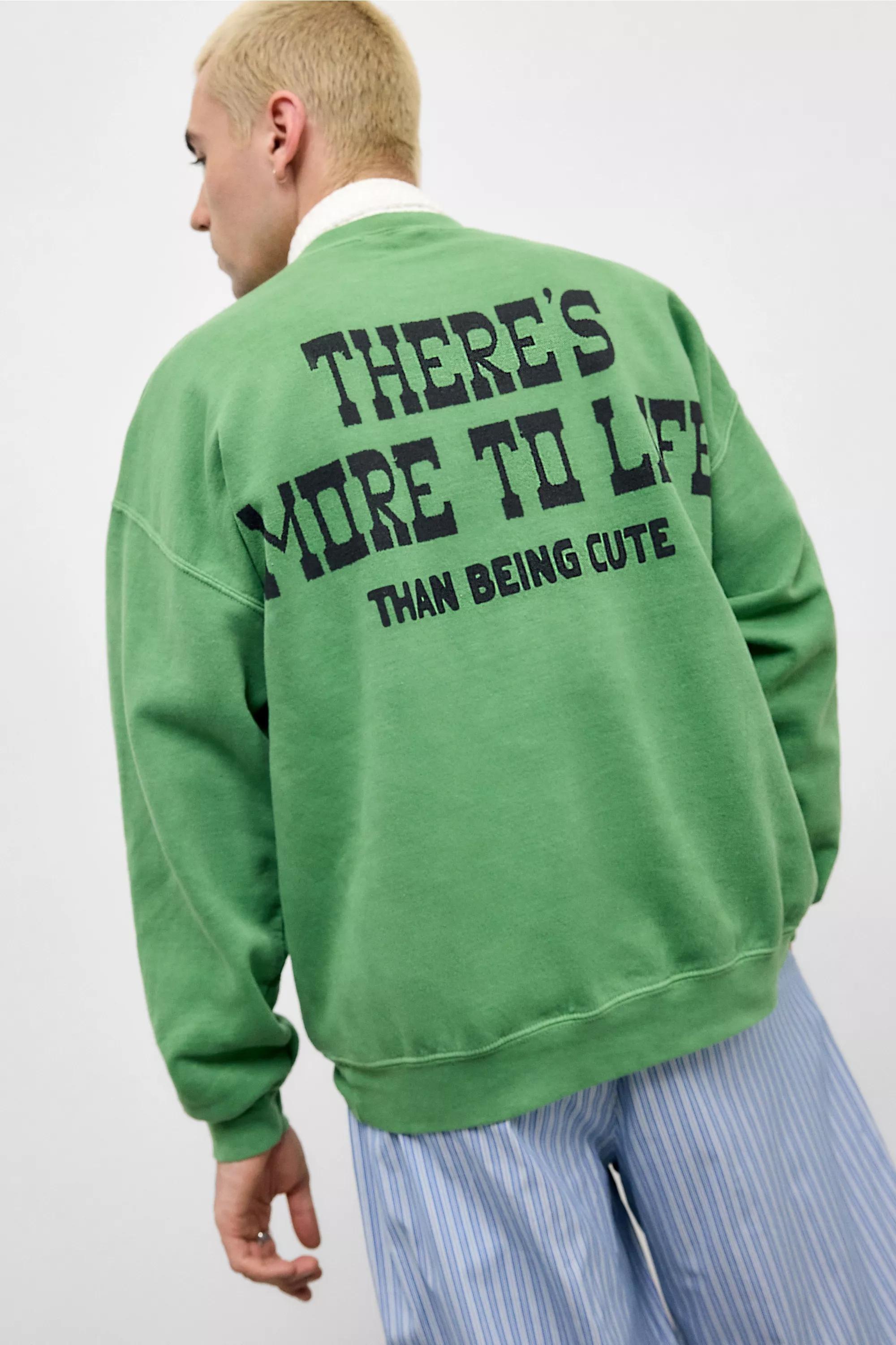 Green Printed Sweatshirt, , large image number 0