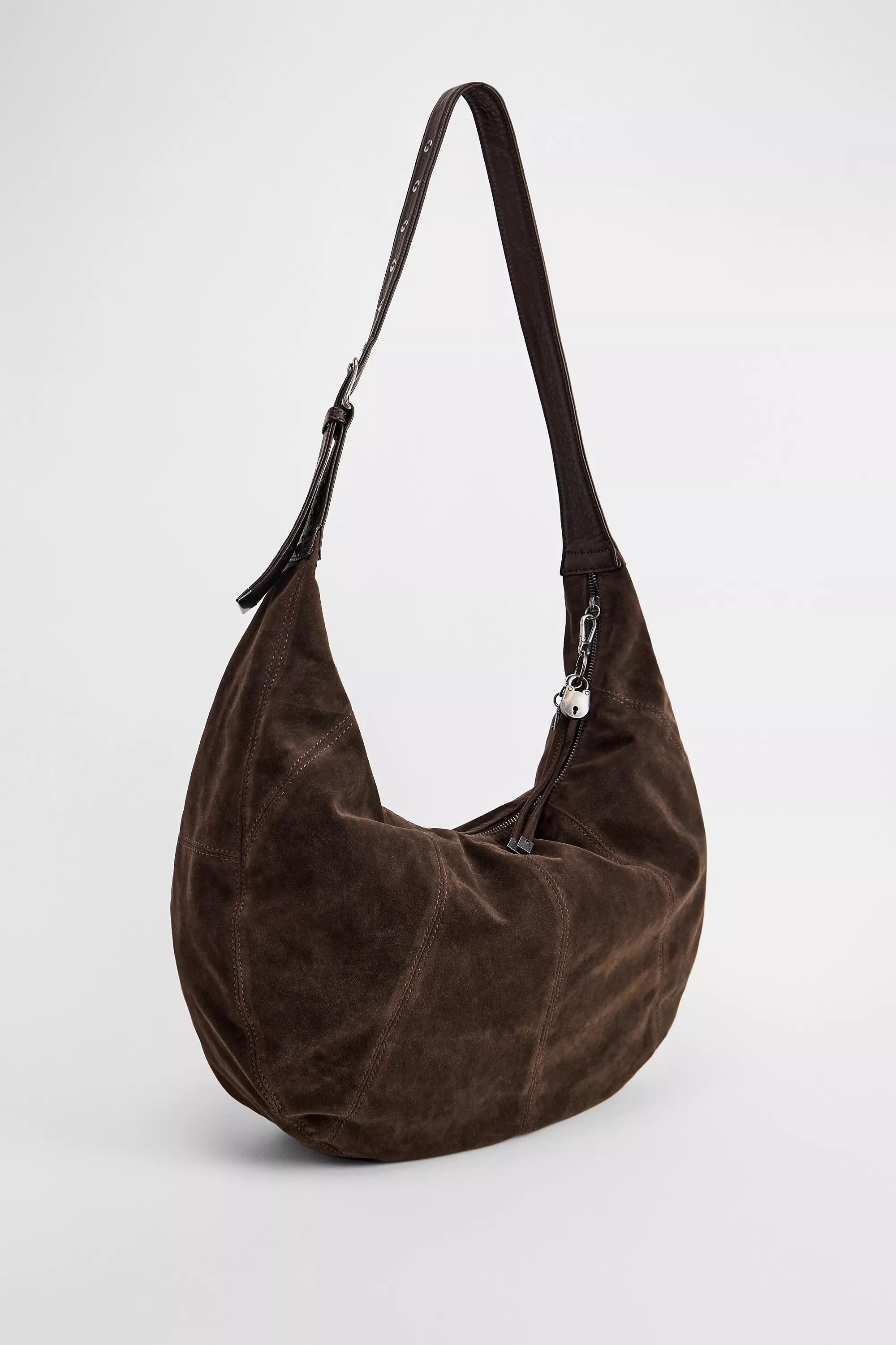 Brown Bdg Casie Suedette Sling Bag, CHOC, large image number 3