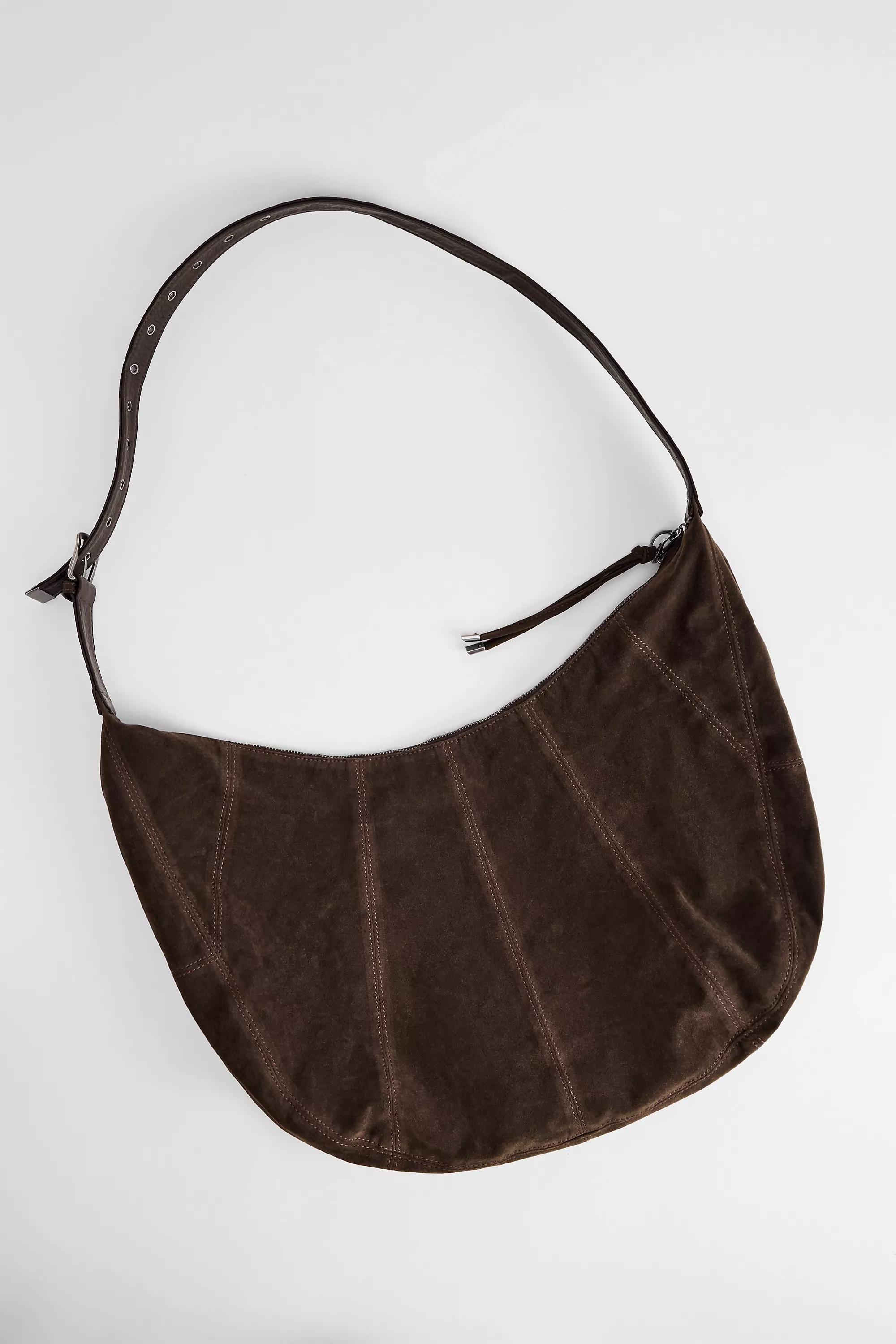 Brown Bdg Casie Suedette Sling Bag, CHOC, large image number 5