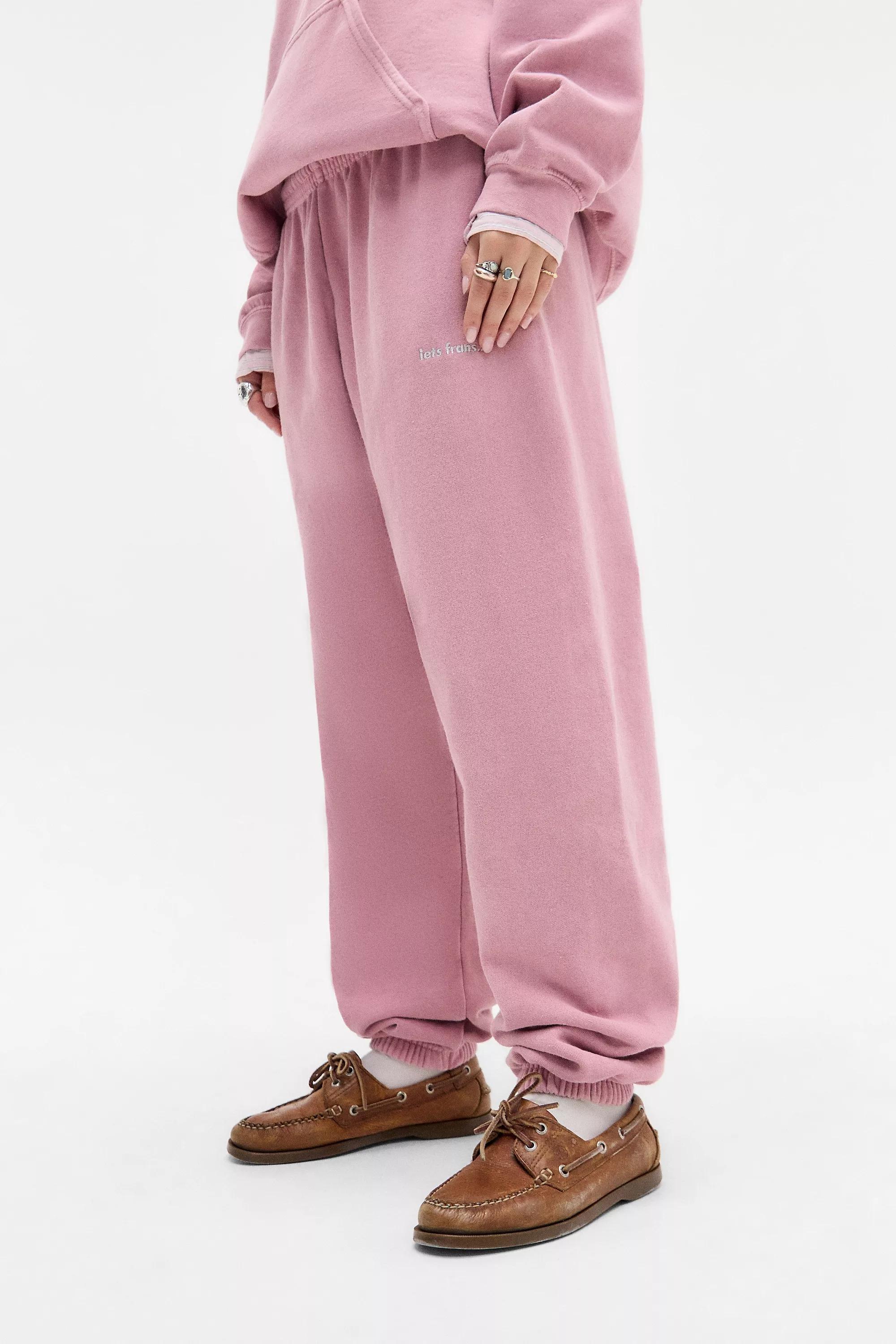 Piggy Pink UO Cuffed Joggers, , large image number 0