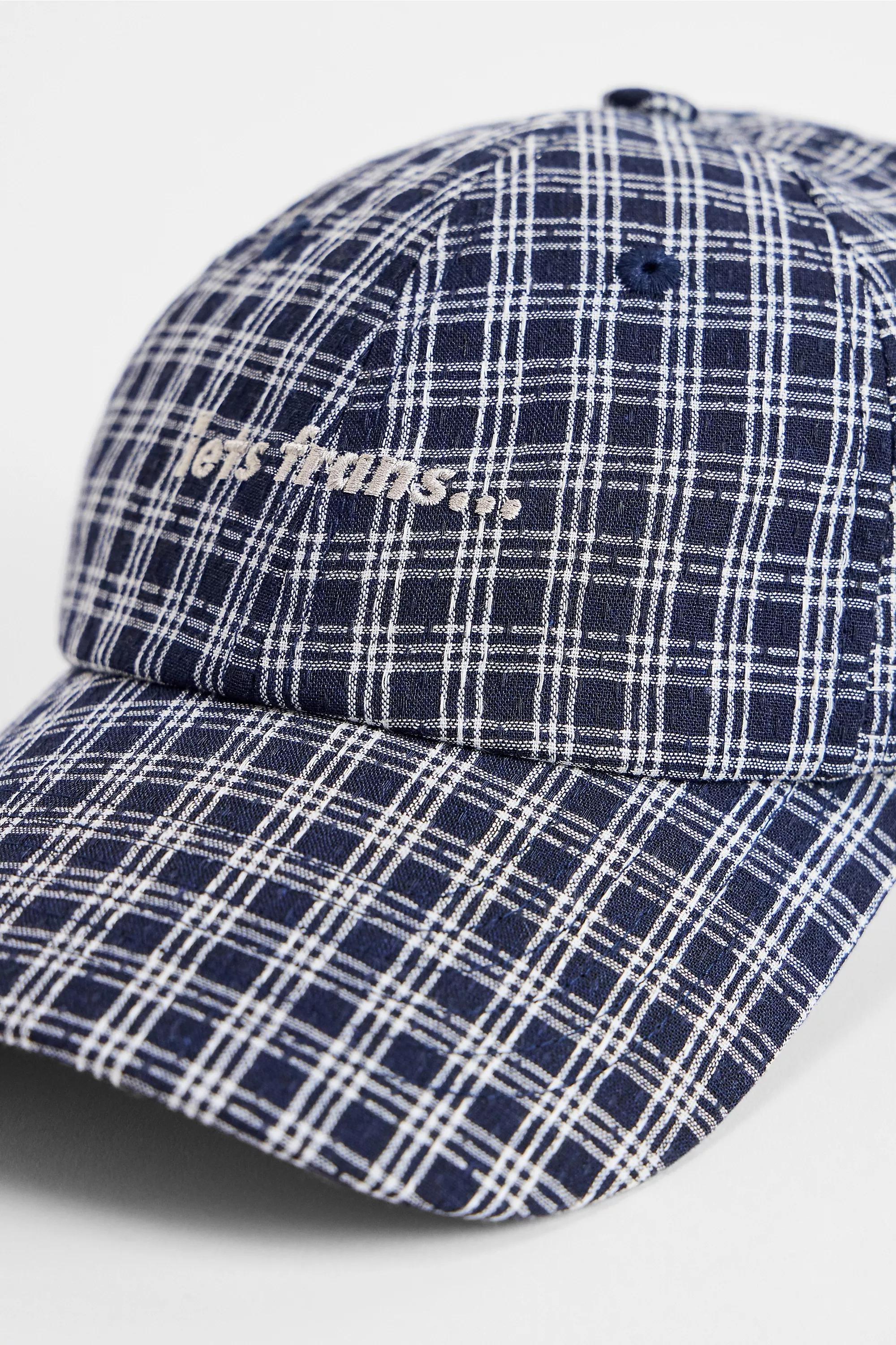 iets frans... Navy Check Cap, NAVY, large image number 1