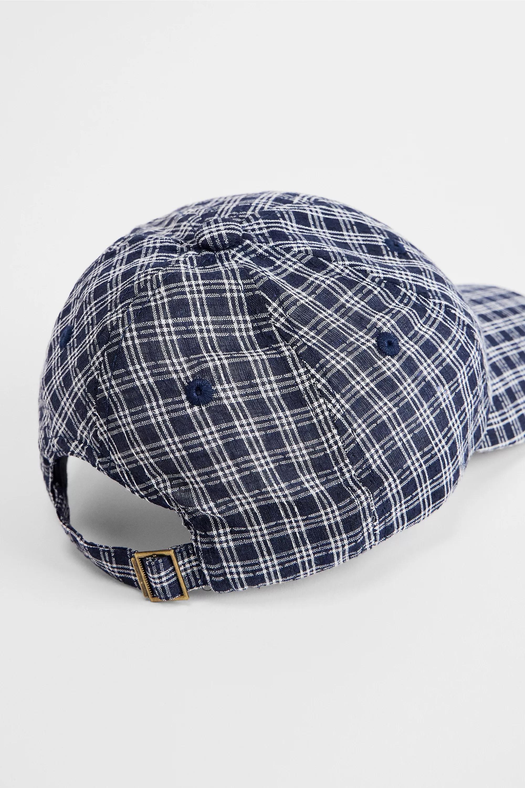 iets frans... Navy Check Cap, NAVY, large image number 2