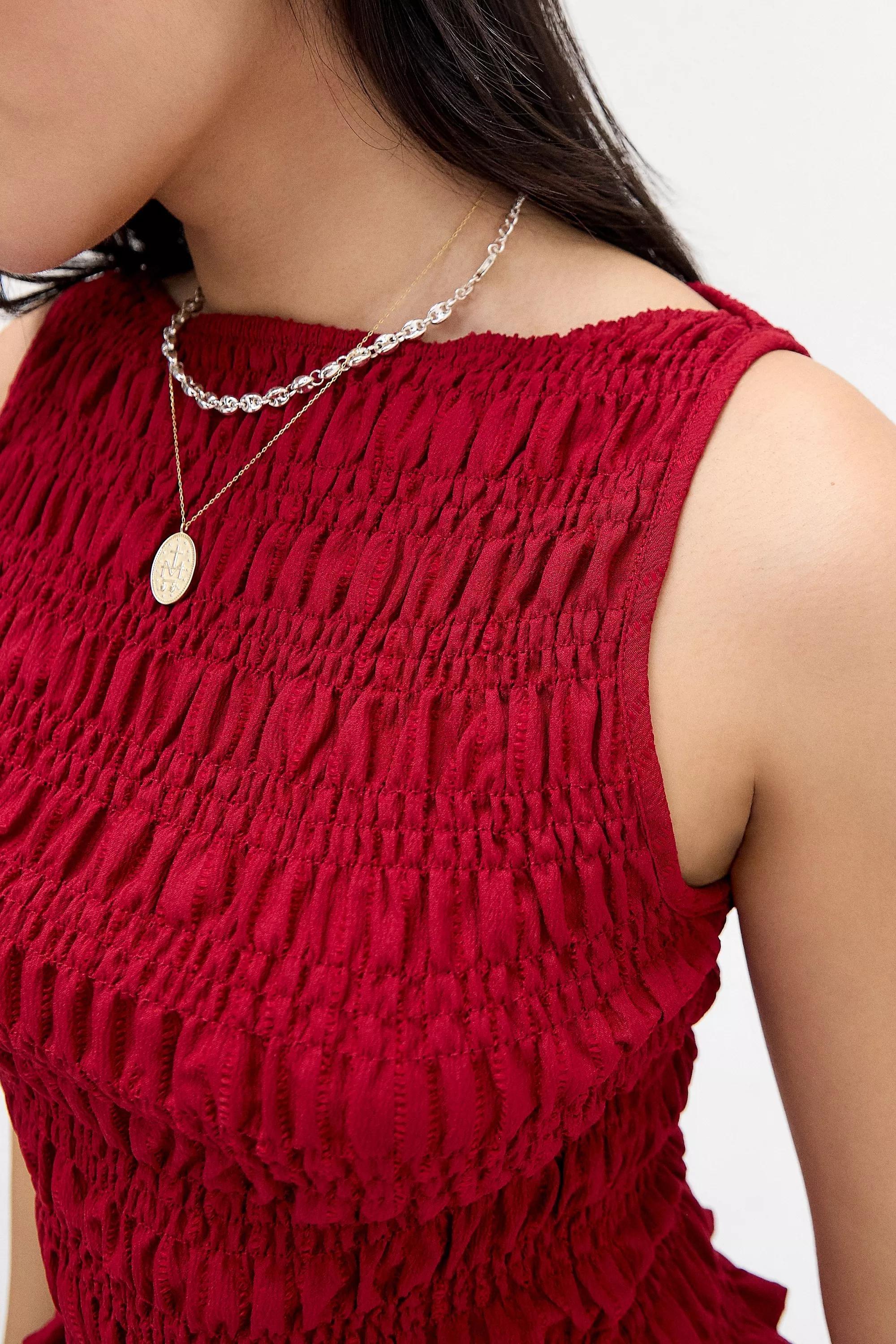 Red Daisy Street Uo Shirred Sleeveless Top, RED, large image number 2