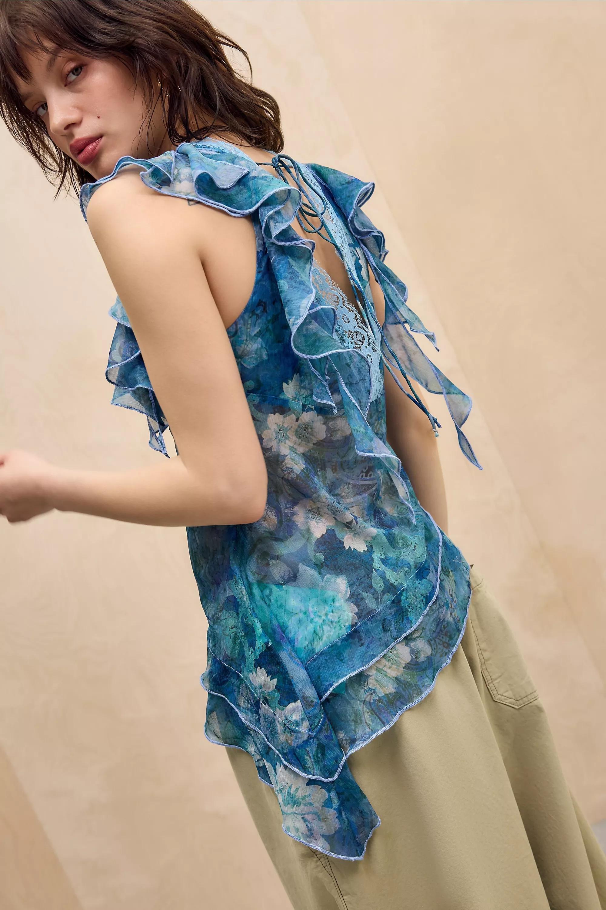 BLUE PATTERN Kimchi Blue Jenny Blouse, BL MOTIF, large image number 2