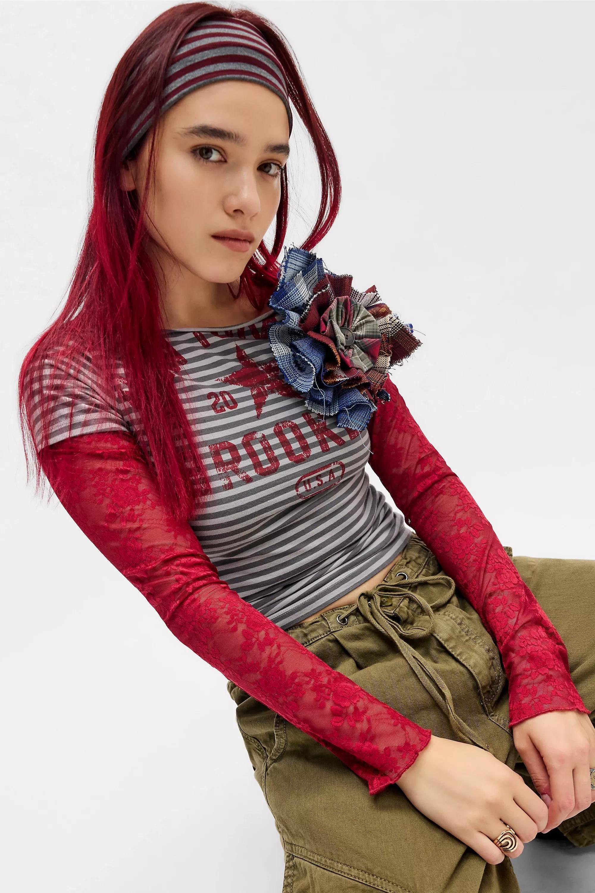 Grey Uo New York Slash Neck T-Shirt, GREY, large image number 4